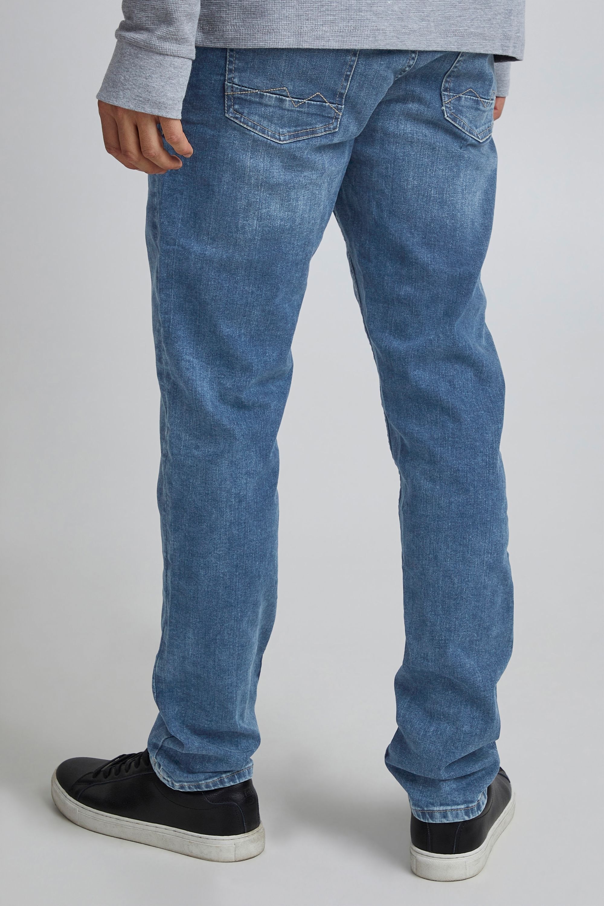 Slim-fit-Jeans BLEND "Slim Fit Jeans BHJet", Herren, Gr. 31, Länge 30, blau (denim middle blau), Obermaterial: 98% Baumwolle CO. 2% Elasthan EL., Jeans Slim-fit-Jeans 6