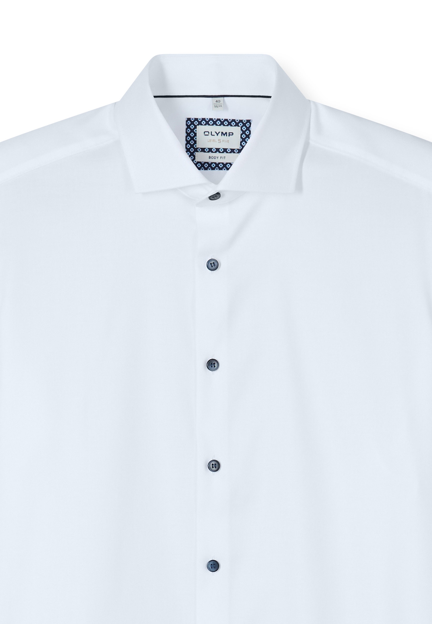 OLYMP Level Five Body Fit Royal Kent Long Sleeve Shirt White 40 2