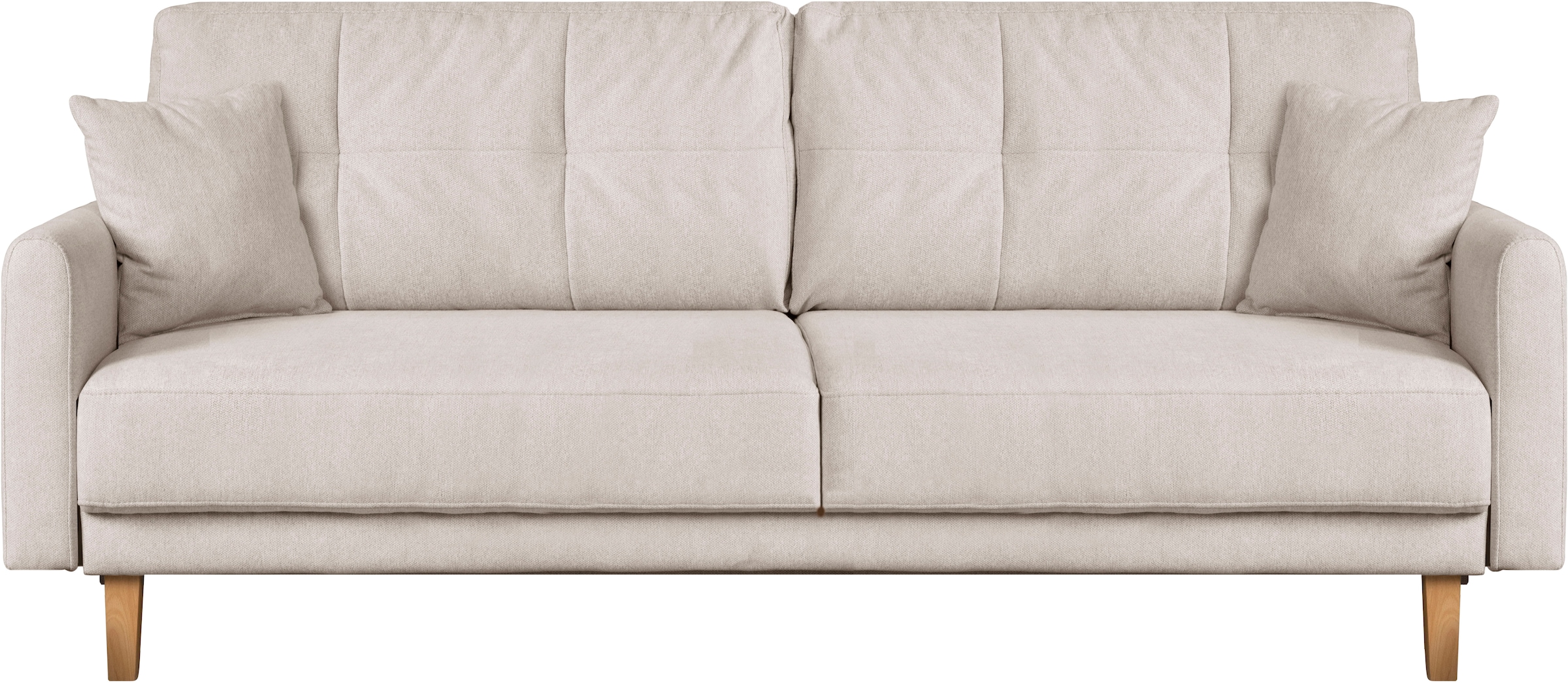 Home affaire 2-Sitzer »TRIPLO mit Wellenunterfederung, Maße B/T/H: 165/100/89 cm«, Sofa mit Steppung im Rückenbereich, incl. Rückenkissen und Zierkissen