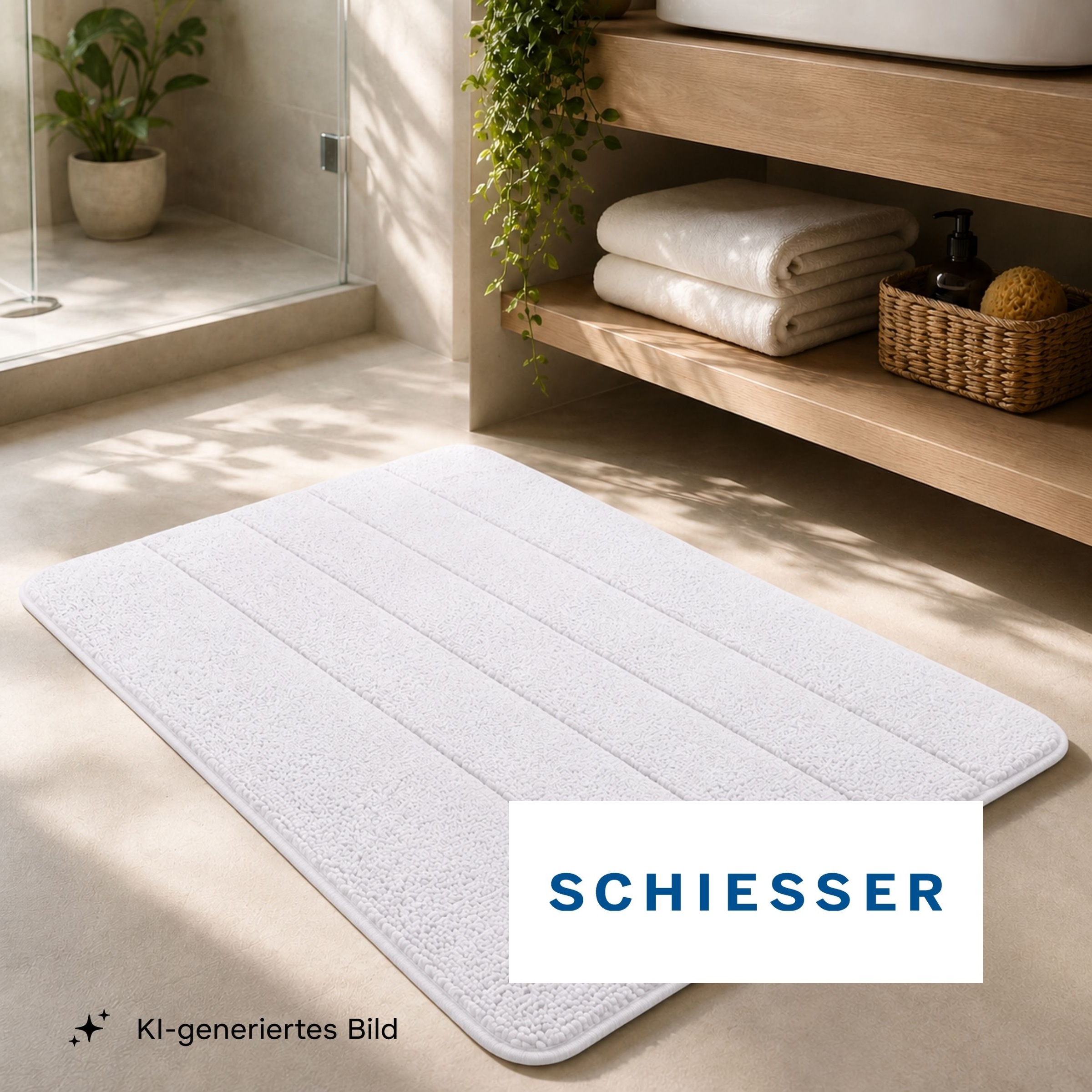Schiesser Badematte »Milano mit weichem Flor und rutschhemmender Rückseite« Höhe 3 mm rutschhemmend beschichtet fußbodenheizungsgeeignet OEKO-TEX® STANDARD 100 zertifiziert