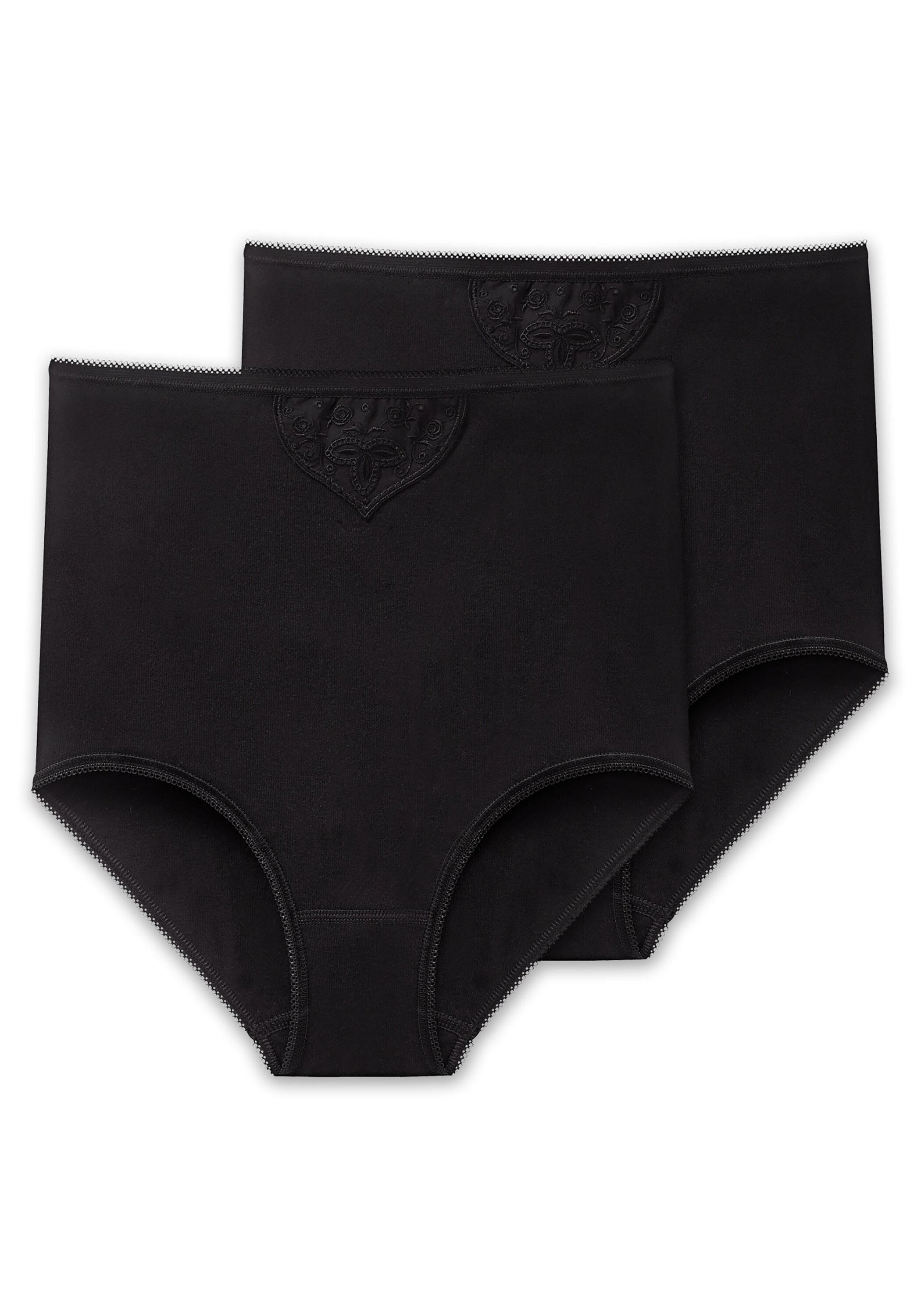 SCHIESSER Damen Slip "Slip Cotton Essentials 2er Pack", Gr. XL, schwarz, Obermaterial: 100% Baumwolle CO., Unterhosen
