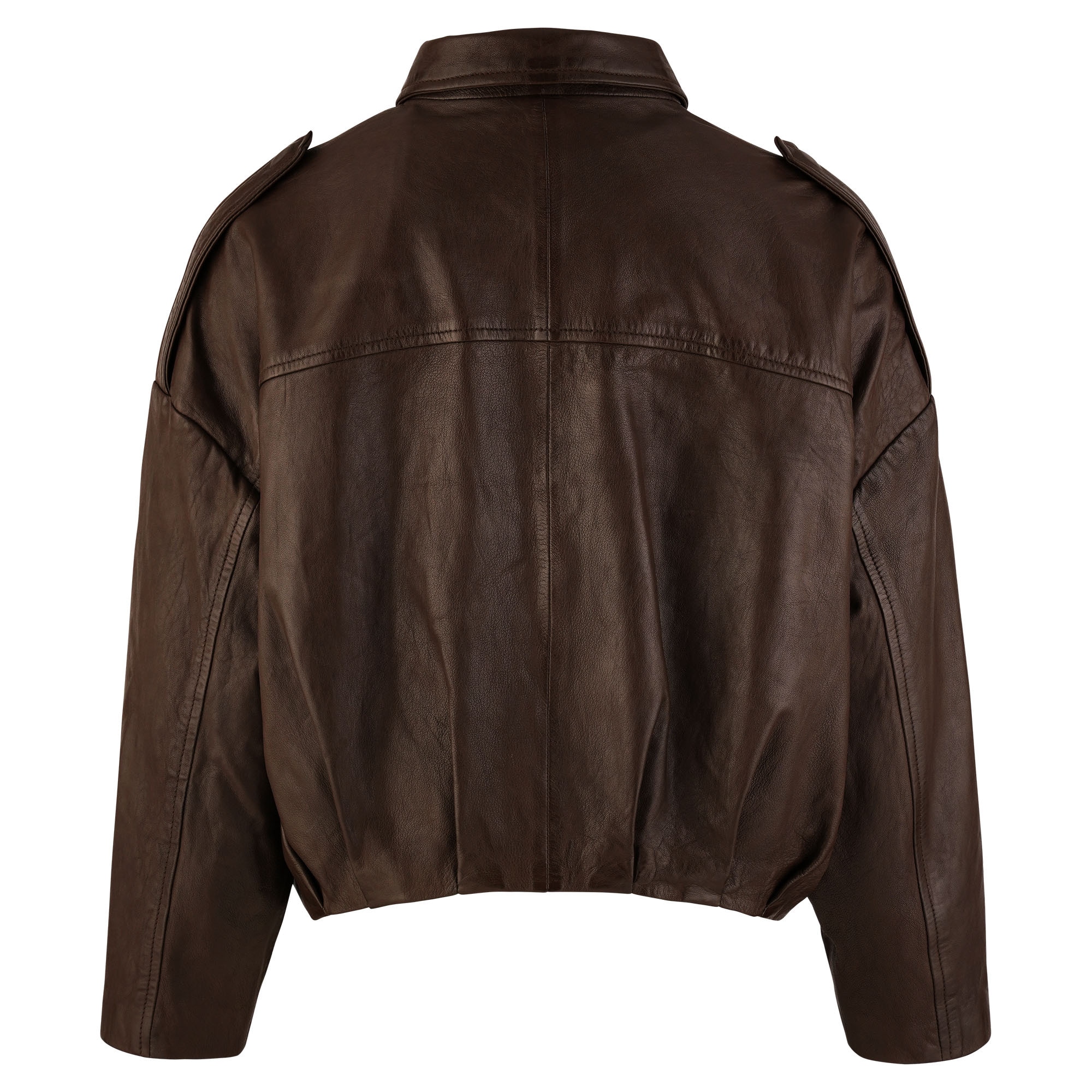 trueprodigy Lederjacke »Rivan braune Lederjacke mit klassischem Hemdkragen« ohne Kapuze