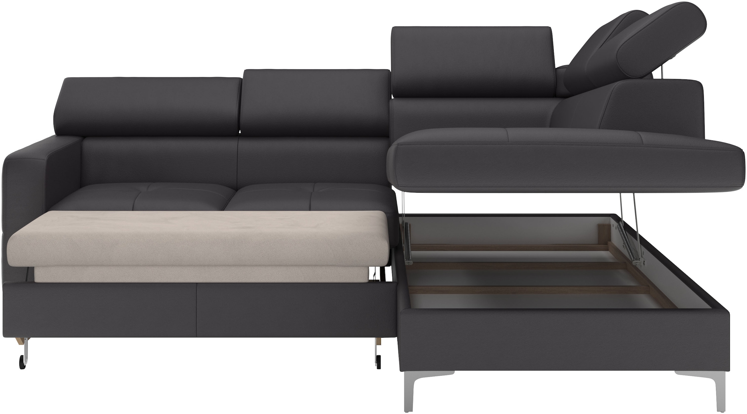 COTTA Ecksofa »Sammy L-Form«, mit Kopfteilverstellung, wahlweise mit Bettfunktion & Bettkasten