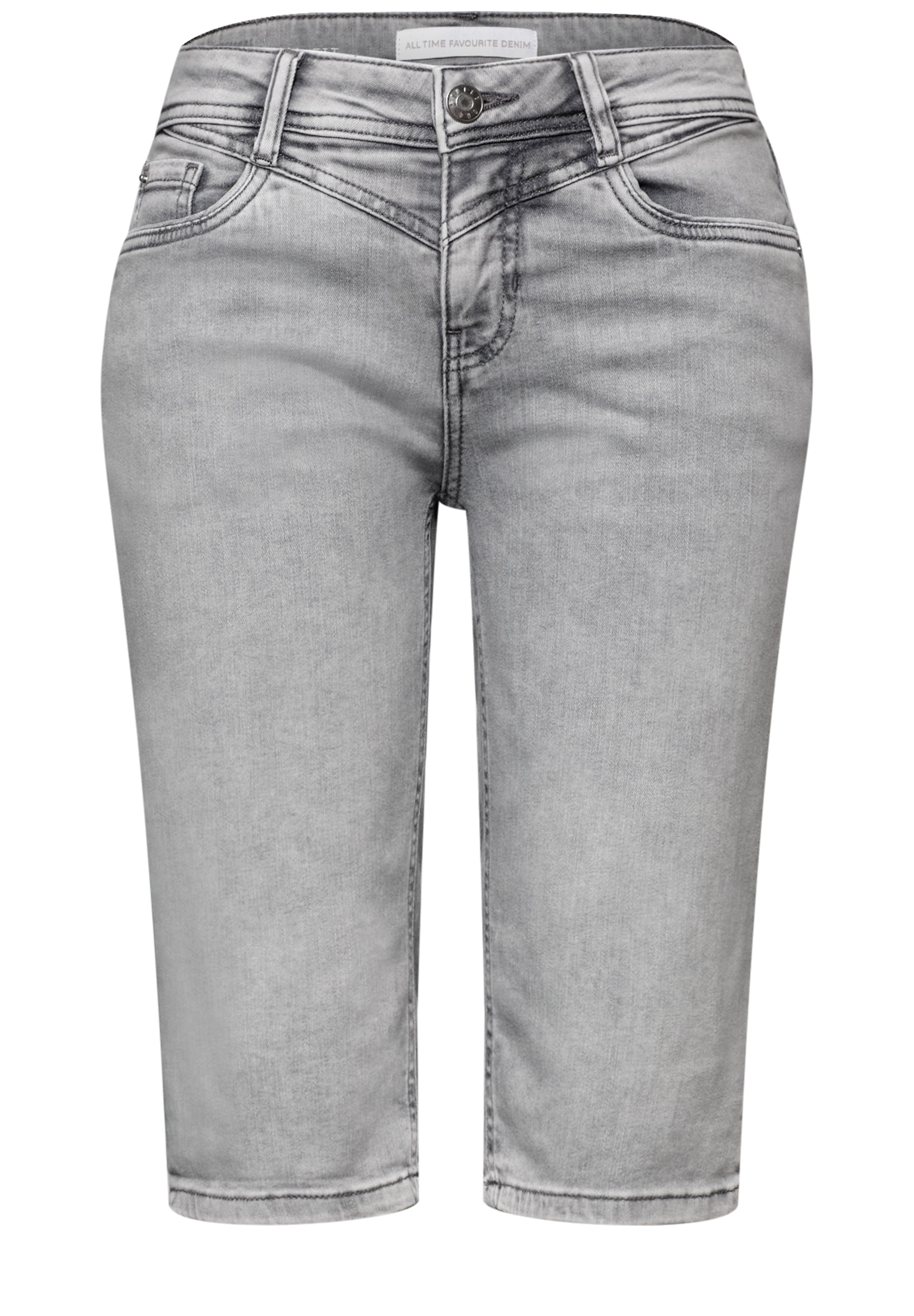 STREET ONE Comfort-fit-Jeans in Bermuda-Länge