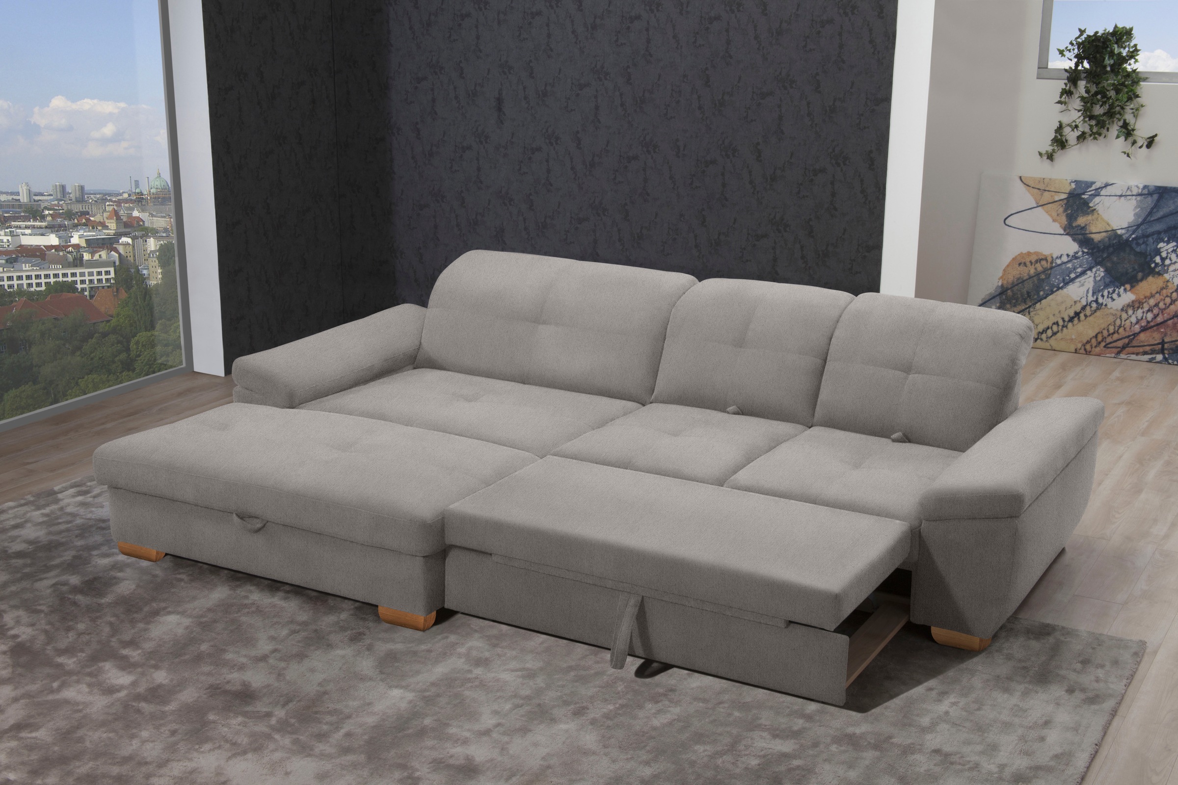 alina Ecksofa "Nadira" wahlweise mit Bettfunktion und Stauraum günstig online kaufen