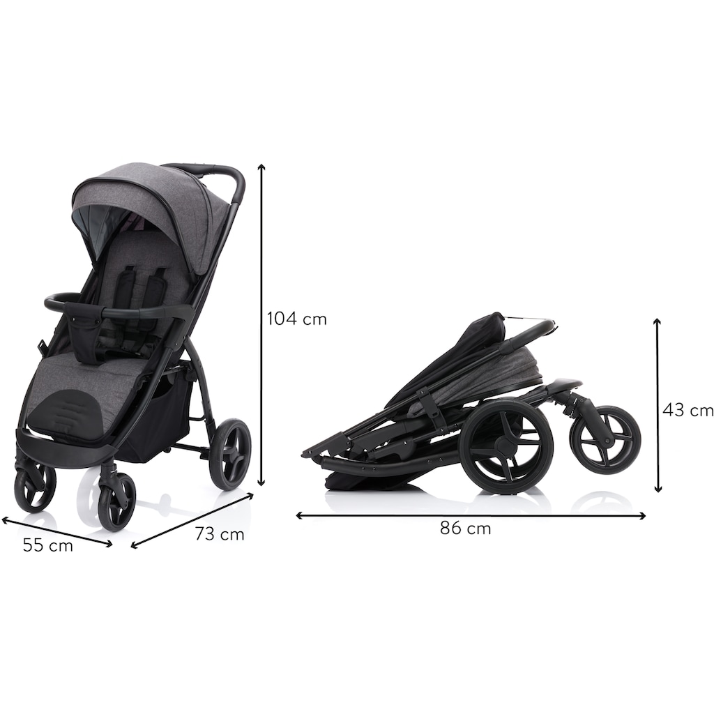 Fillikid Kinder-Buggy »Driver, dunkelgrau melange«