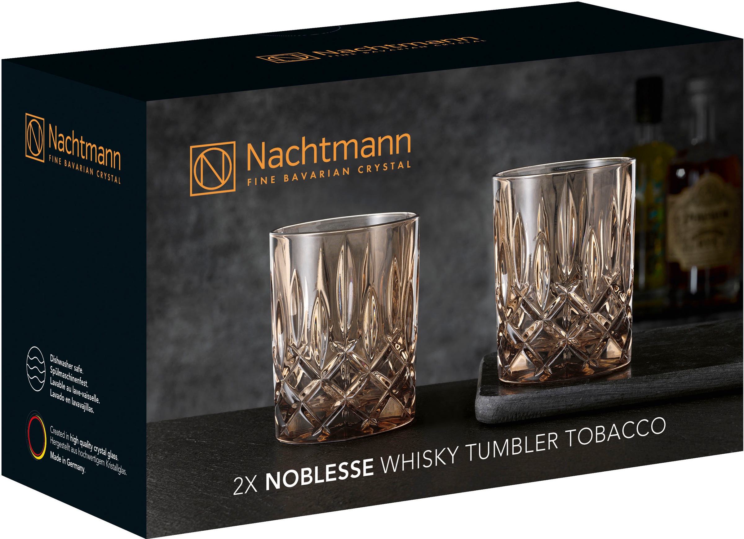 Nachtmann Whiskyglas »Noblesse«, (Set, 2 tlg.), Made in Germany, 295 ml, 2-teilig