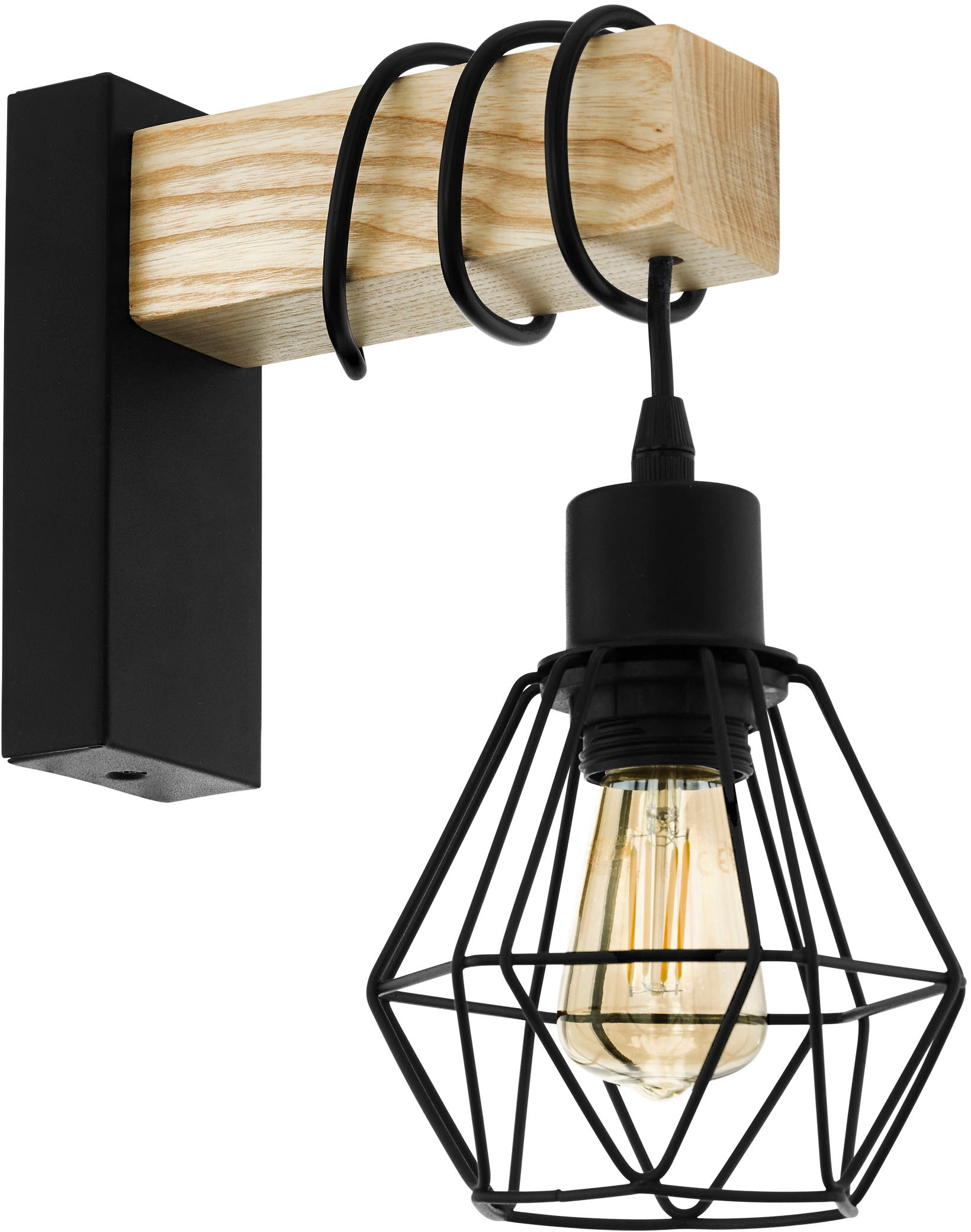 | Design, Wandleuchte Industrial flammig-flammig, Fassung: 5«, Lampe EGLO »TOWNSHEND BAUR Retro im 1 Vintage Wandleuchte E27