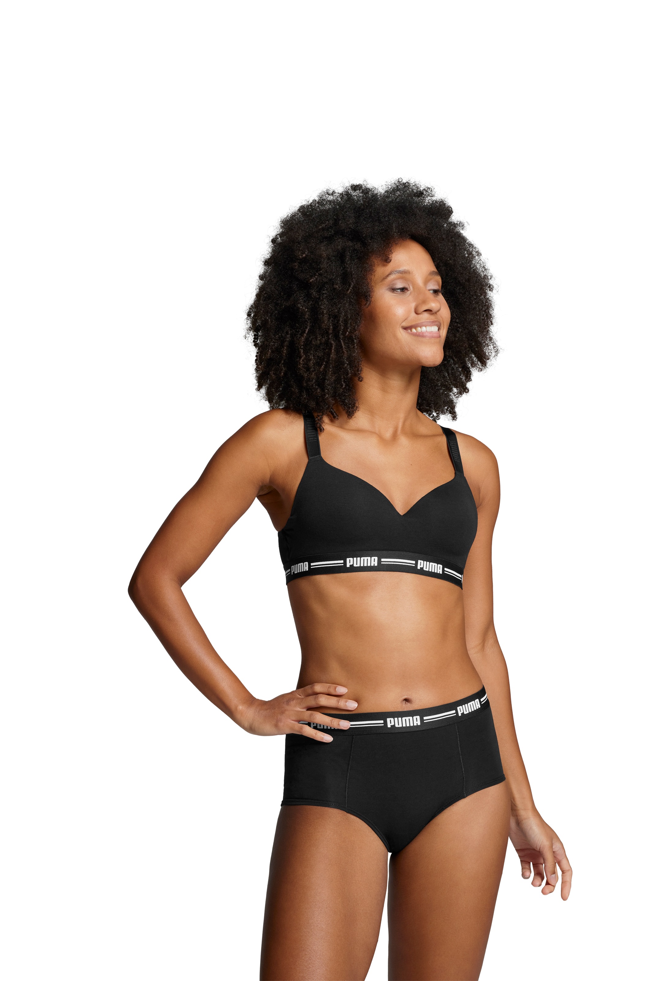 PUMA Panty "PUMA WOMEN MINI SHORT 2P HANG", (2er Pack), Mit elastischem Log günstig online kaufen