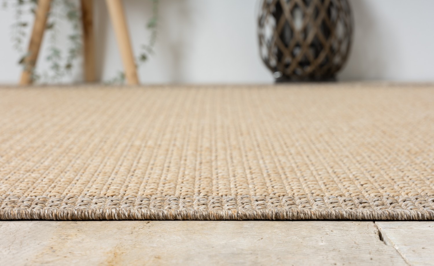 Myflair Möbel & Accessoires Teppich »Natura Lagerräumung«, rechteckig, 6 mm Höhe, Uni Farben, mit Bordüre, Outdoor geeignet, Balkon, Terrasse
