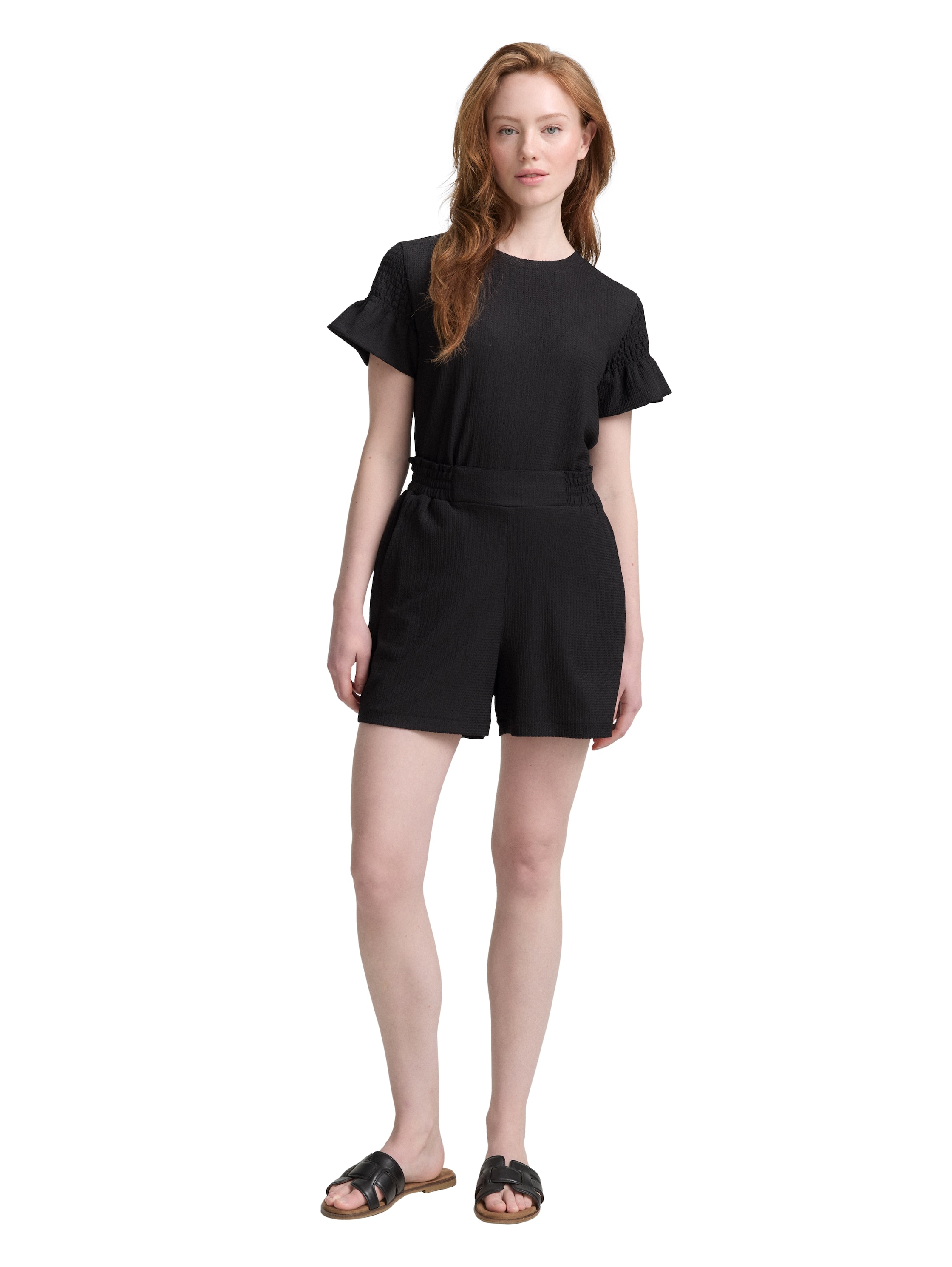 TOM TAILOR Denim Shorts, Sommerhose gestreifte Optik