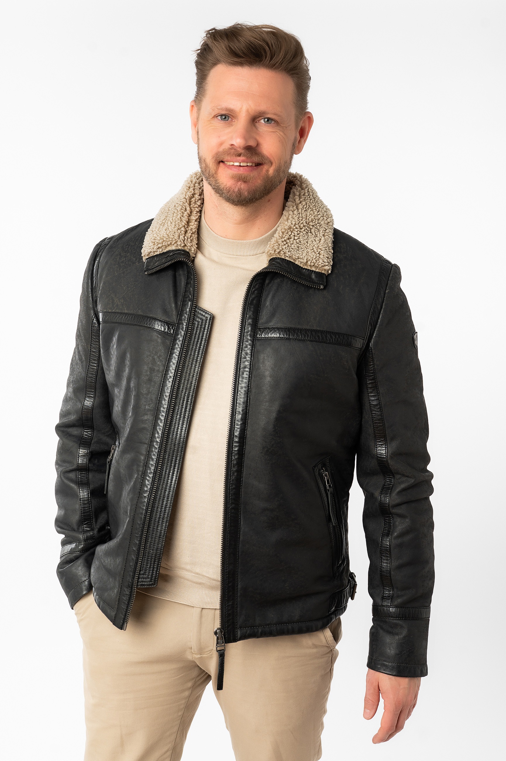 Mauritius Lederjacke "MMAlasko", mit Umlegekragen günstig online kaufen