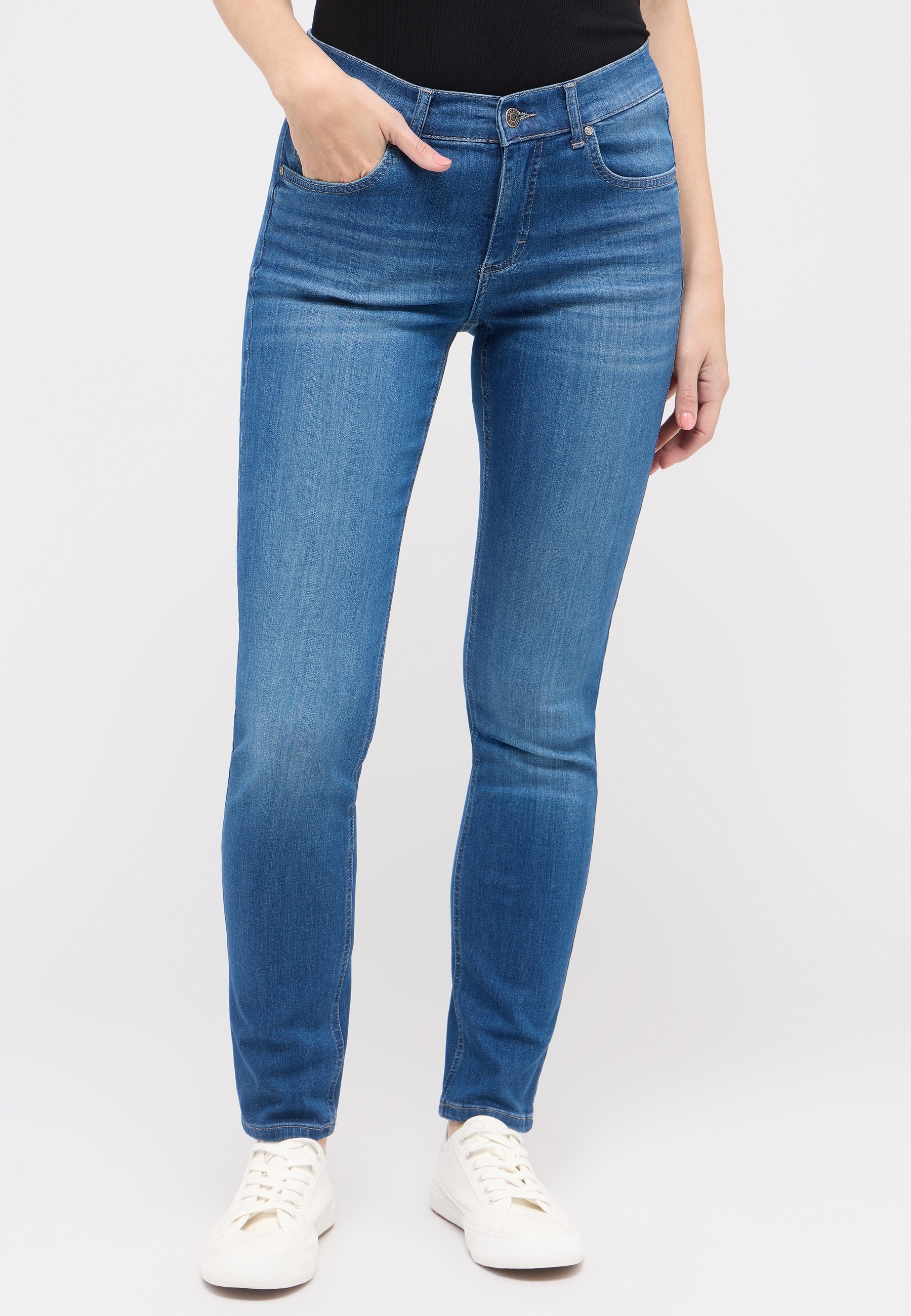 ANGELS Straight-Jeans "CICI" Straight-Schnitt, Slim fit Passform, aus Baumw günstig online kaufen