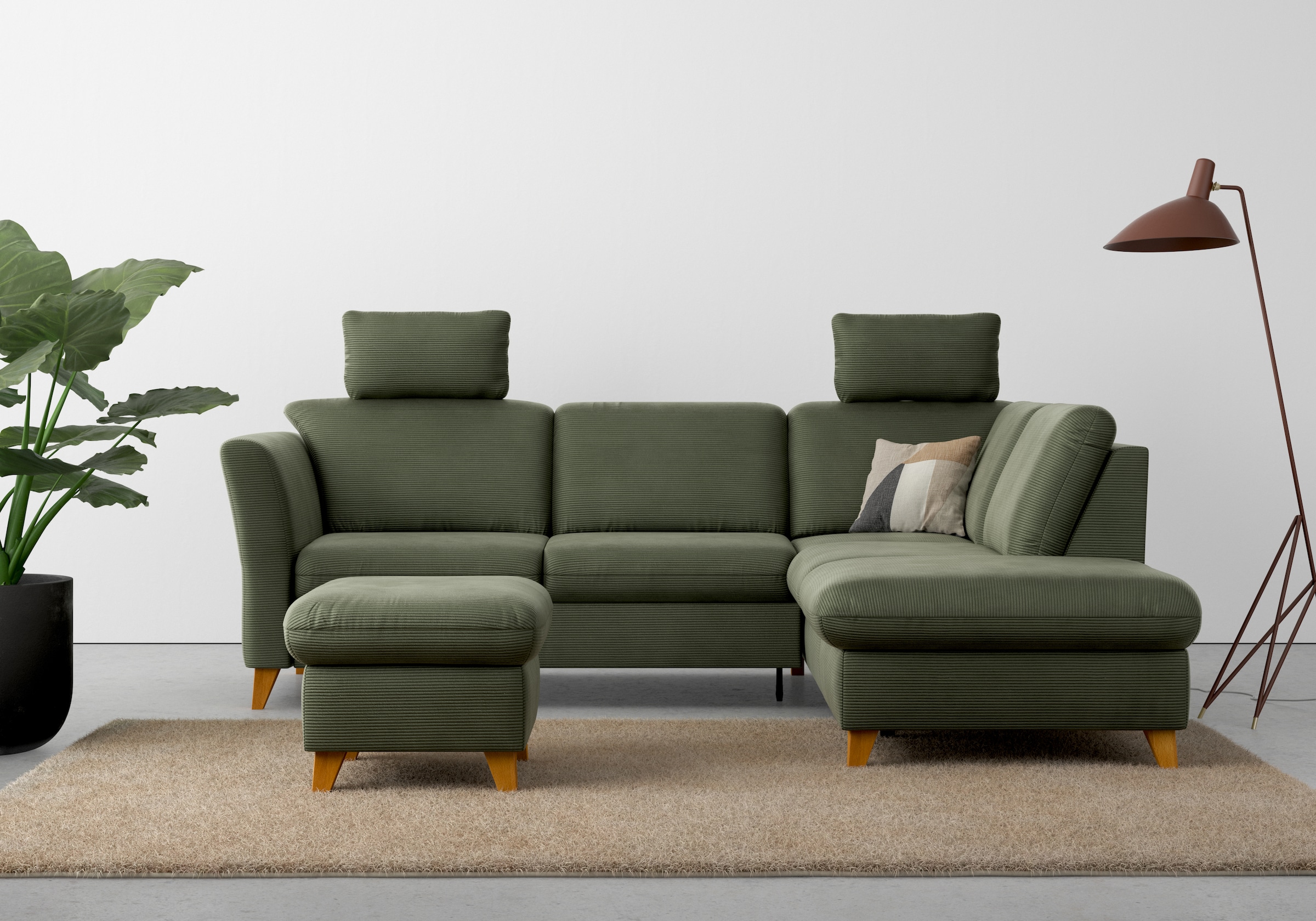 Home affaire Ecksofa »Trelleborg L-Form«, wahlweise mit Bettfunktion und Bettkasten, inkl. Federkern-Polsterung