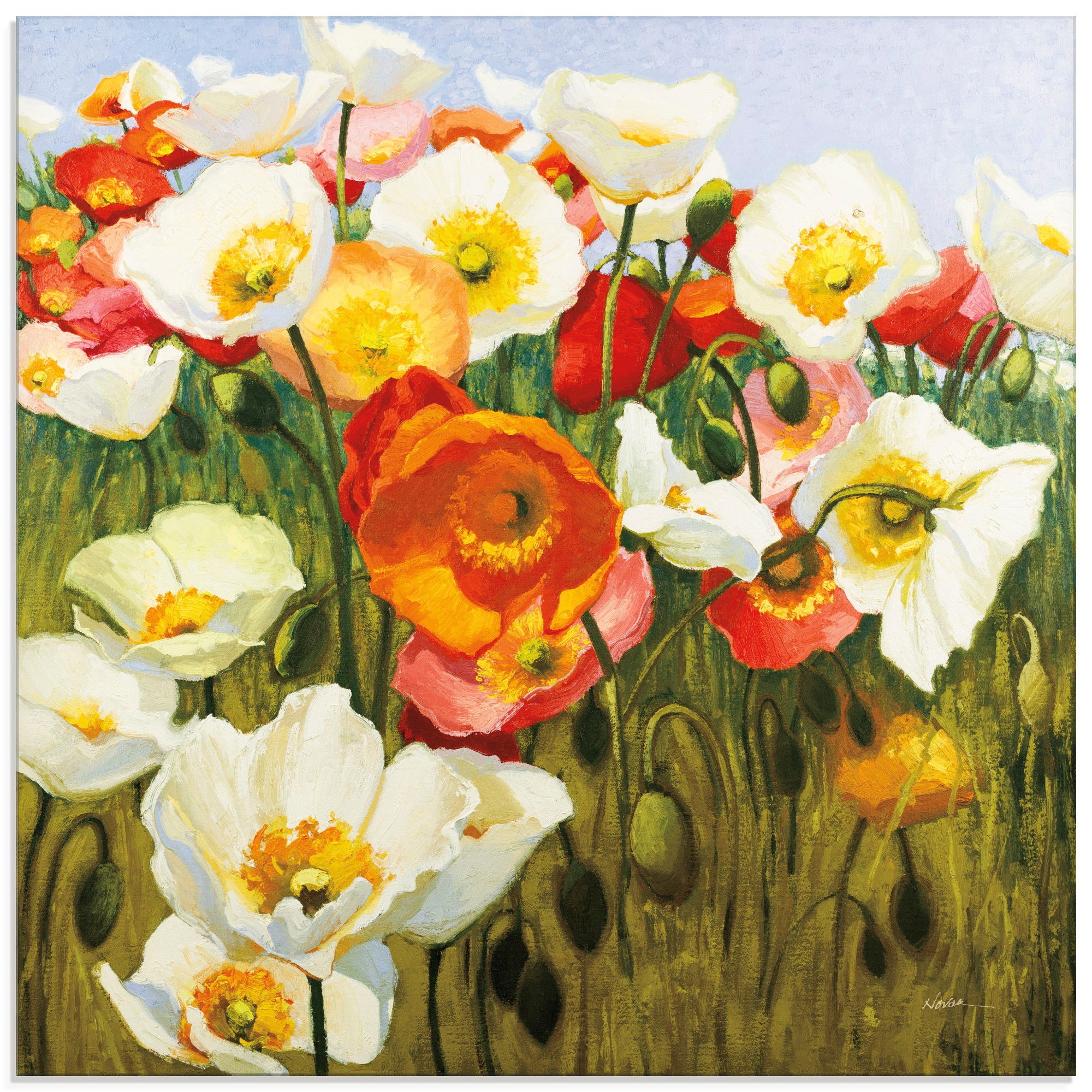 Glasbild ARTLAND "Sunny Goodge Street", farbe bild(er): farbig, B:50cm H:50cm, Bilder, in verschiedenen Größen