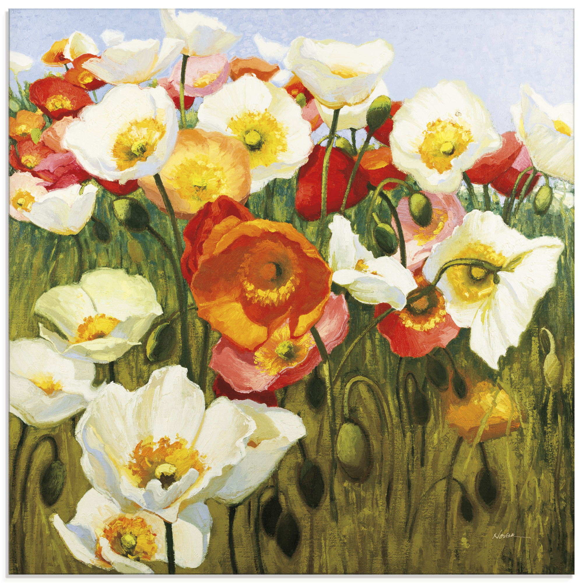 Artland Glasbild "Sunny Goodge Street" Blumenbilder 1 Stk. tlg. in verschiedenen Größen