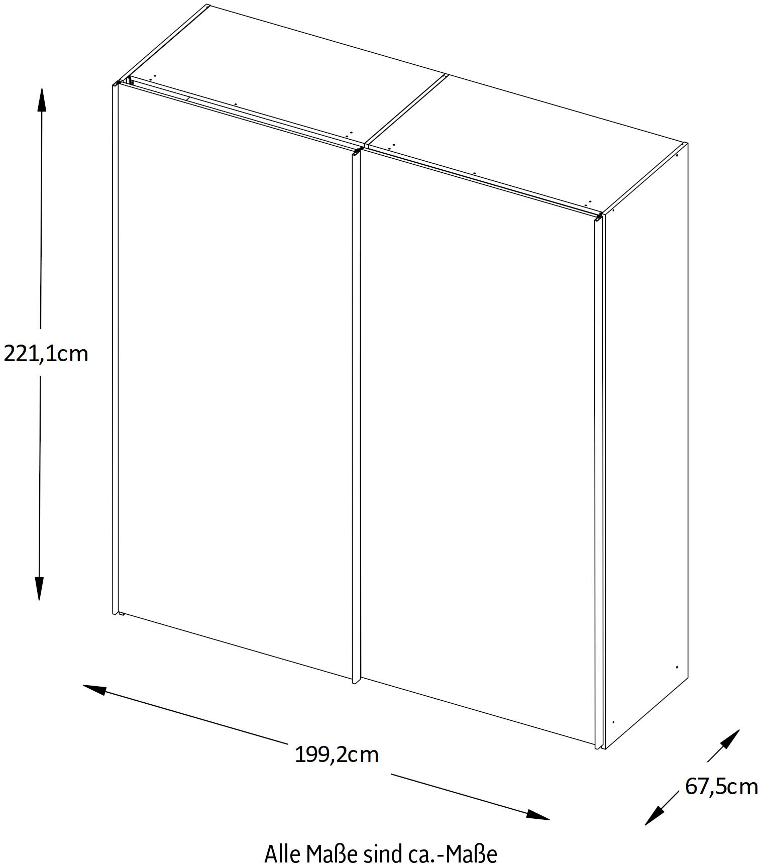 STAUD Schwebetürenschrank »Includo, Made in Germany«, Mit vier verschiedenen Ausstattungsvarianten