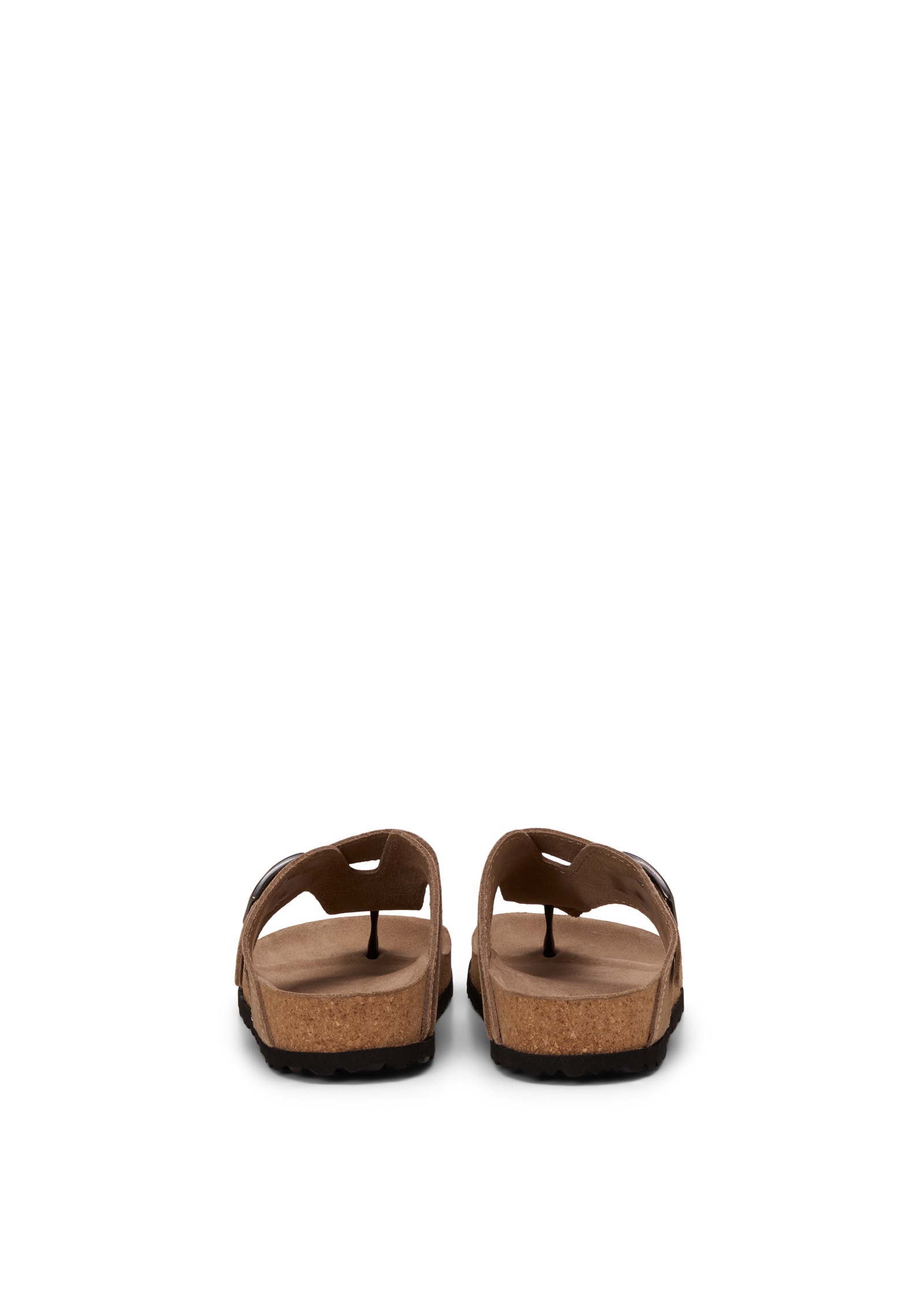 Sandale MARC O'POLO "aus weichem Veloursleder", Damen, Gr. 42, light pure sand, Obermaterial: 100% Leder, unifarben, Schuhe Sandale 6