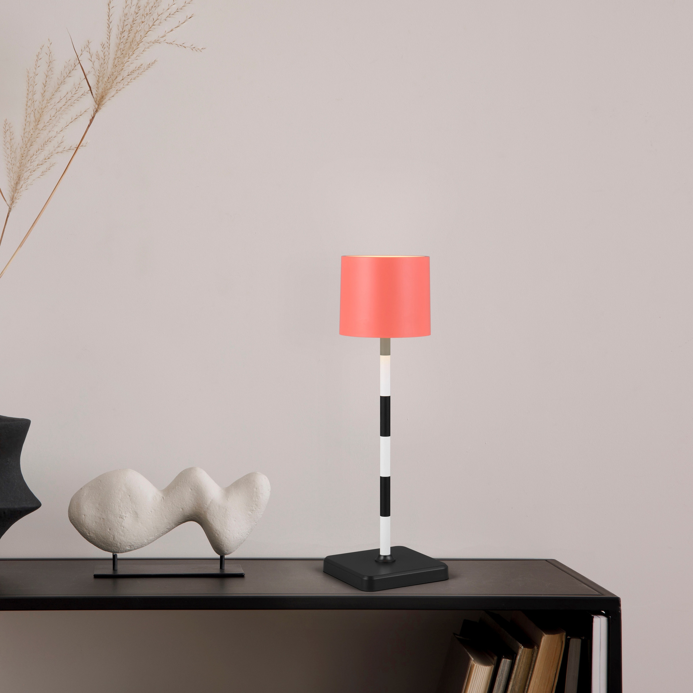 REALITY Leuchten LED Außen-Tischleuchte »Fernandez«, LED fest integriert, dimmbar, Lichtfarbe einstellbar, USB Ladestation