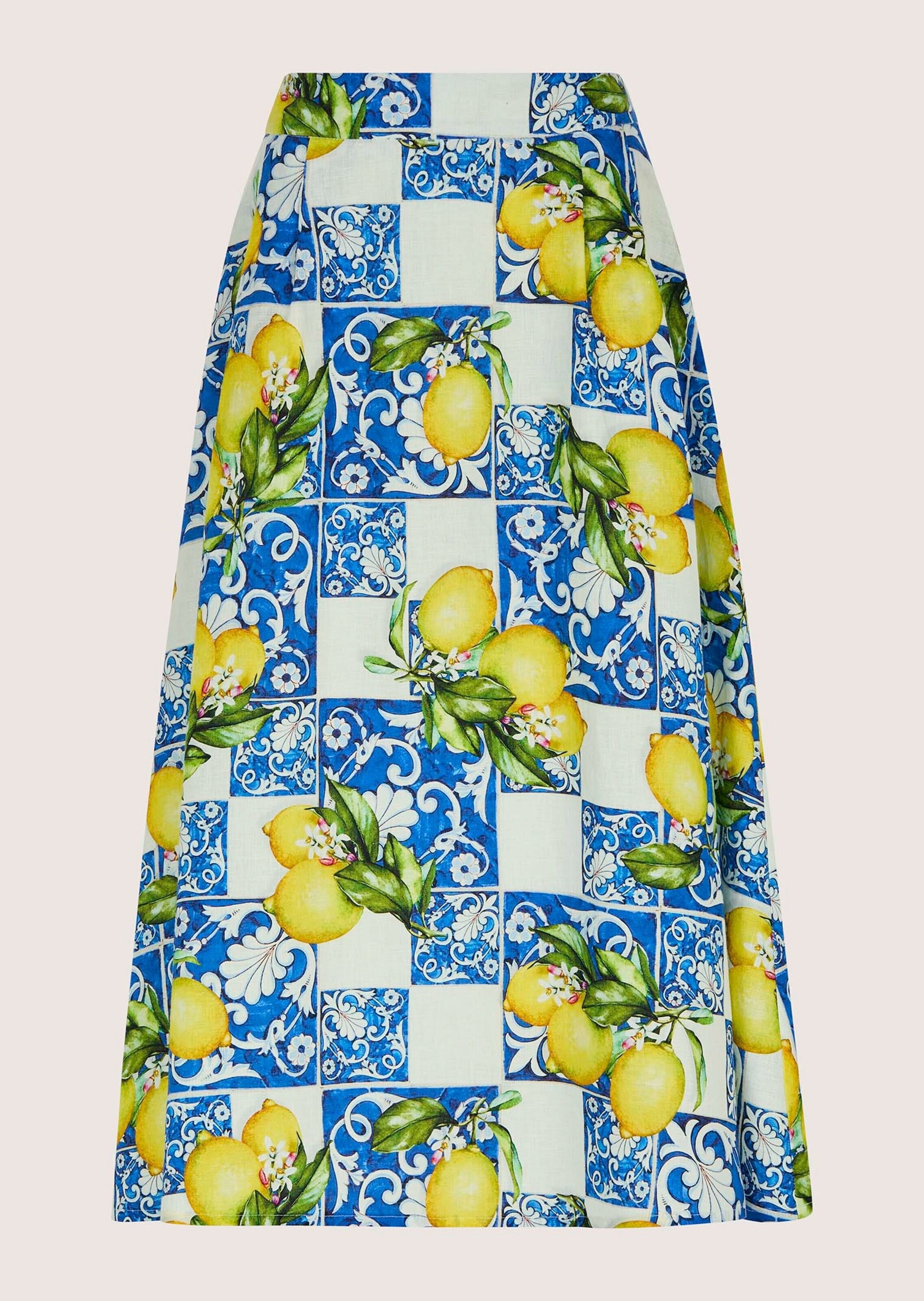 MADELEINE Midirock "Faltenrock Midirock mit Zitronen-Design" weit schwingen günstig online kaufen