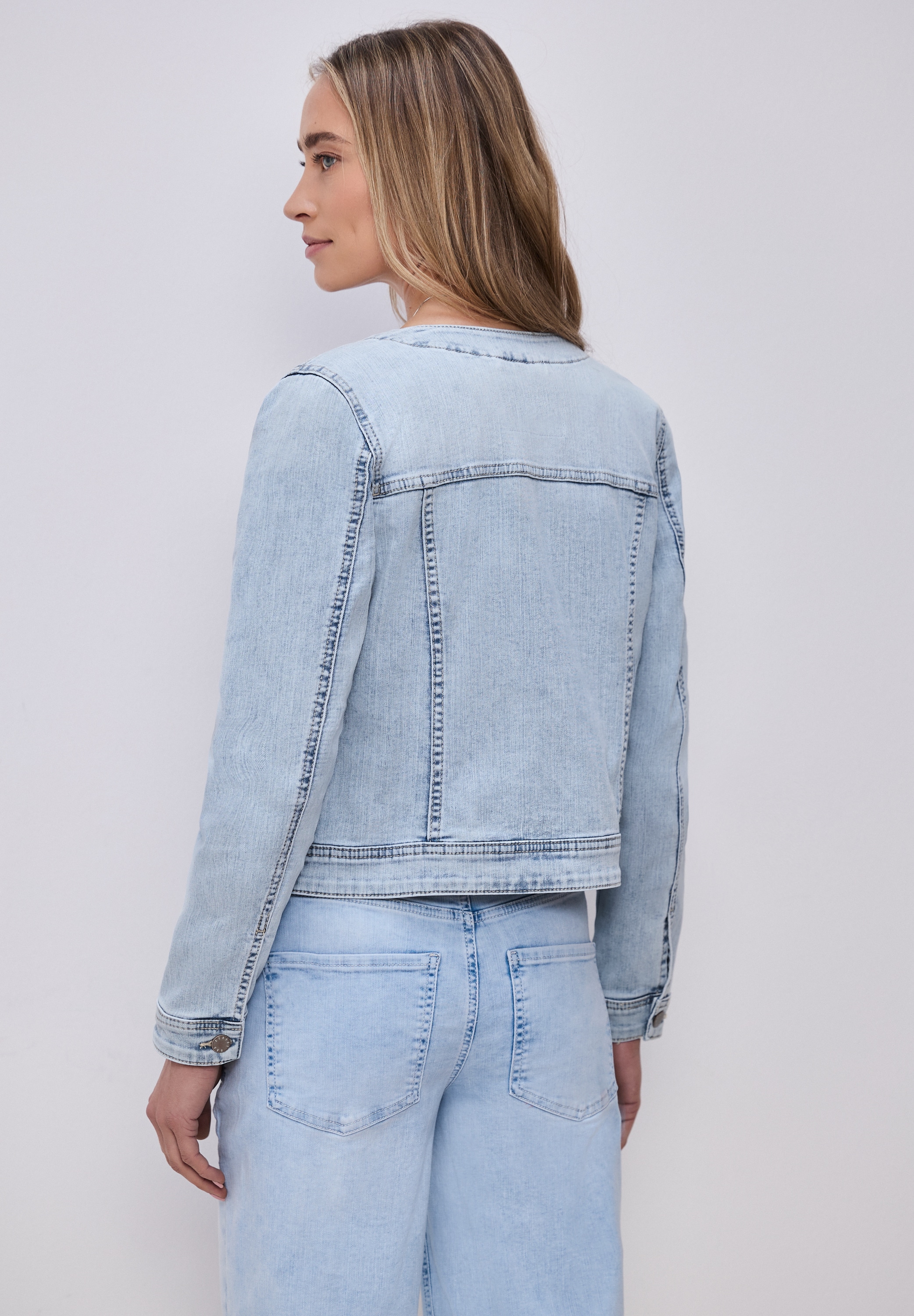 STREET ONE Jeansjacke ohne Kapuze in Denim-Optik