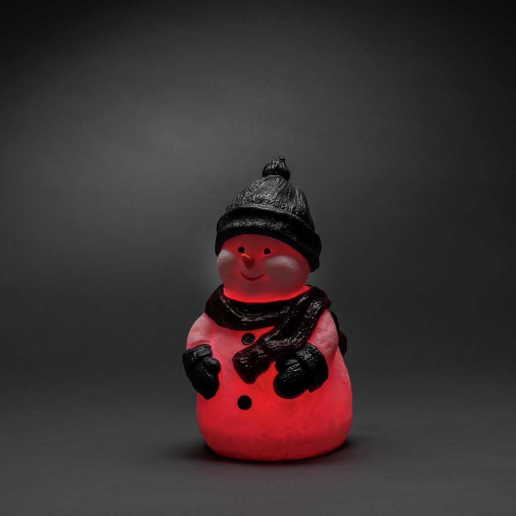 KONSTSMIDE LED Dekofigur »Kunststoffschneemann, Weihnachtsdeko aussen«, RGB-Farbwechsel, 1 RGB Diode