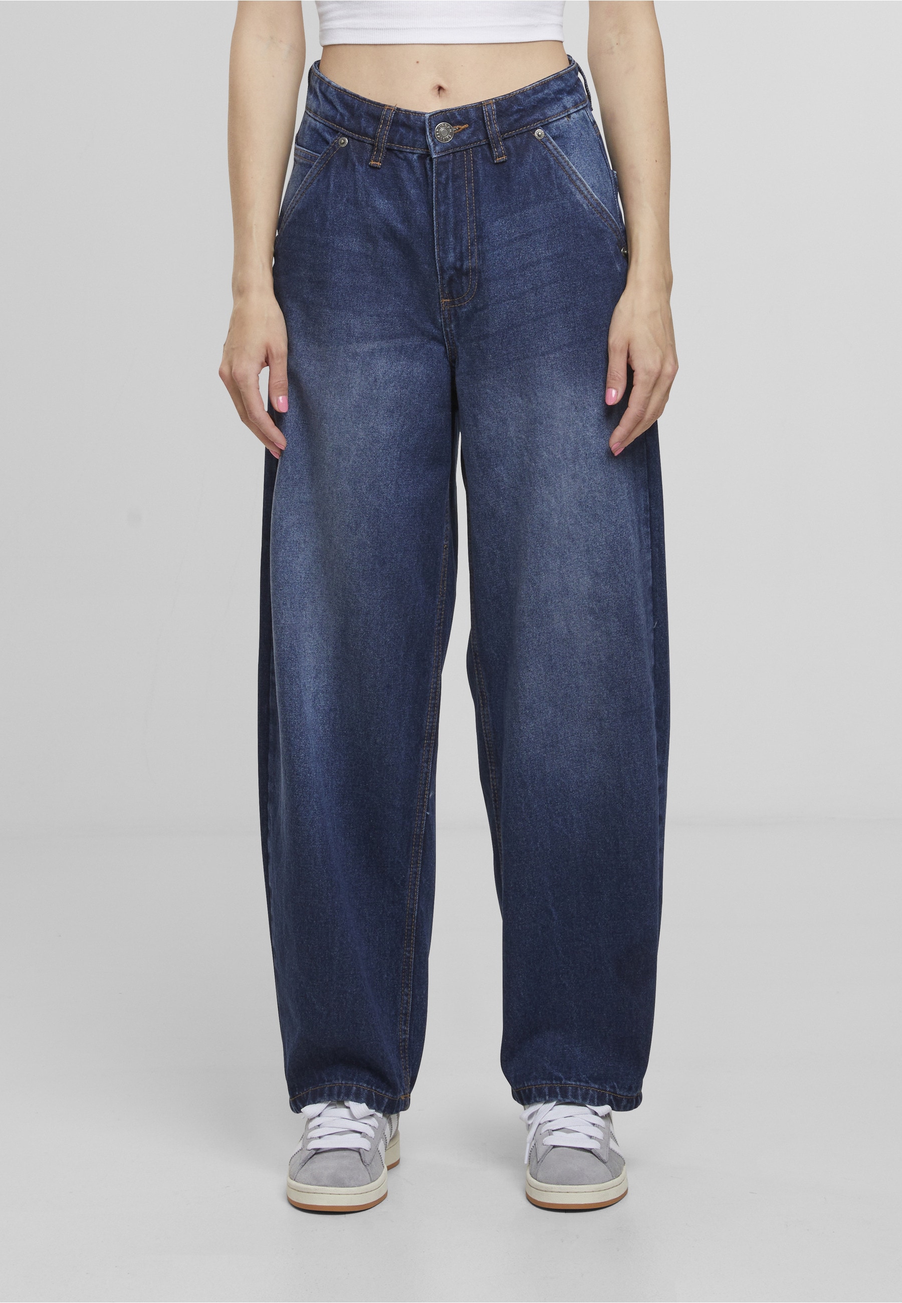 URBAN CLASSICS Bequeme Jeans »Urban Classics Ladies Tapered Baggy Jeans«