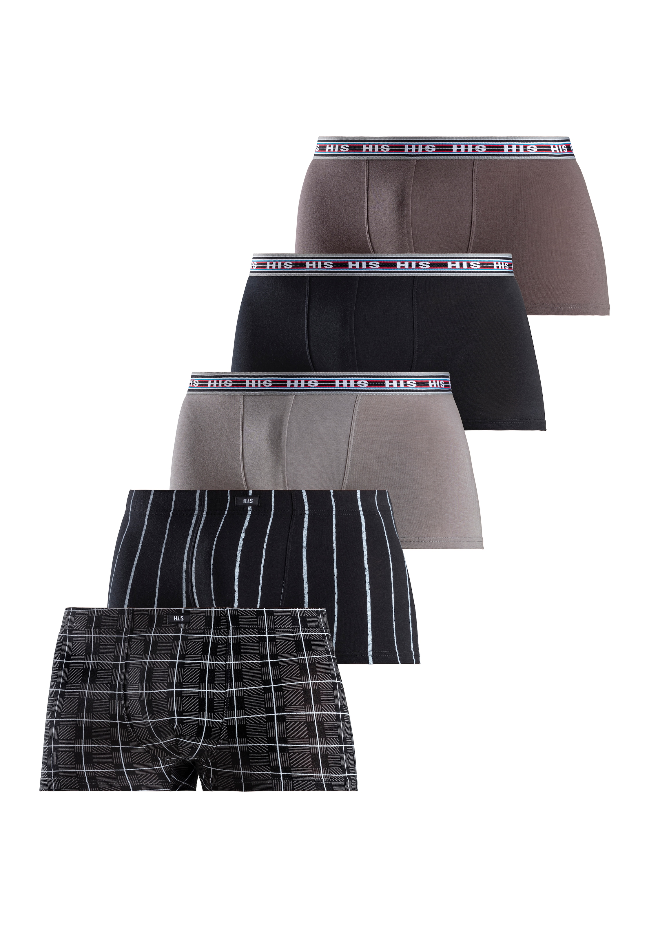 H.I.S Boxer "Boxershorts für Herren" Packung, 5 Stk. aus Baumwoll-Stretch günstig online kaufen