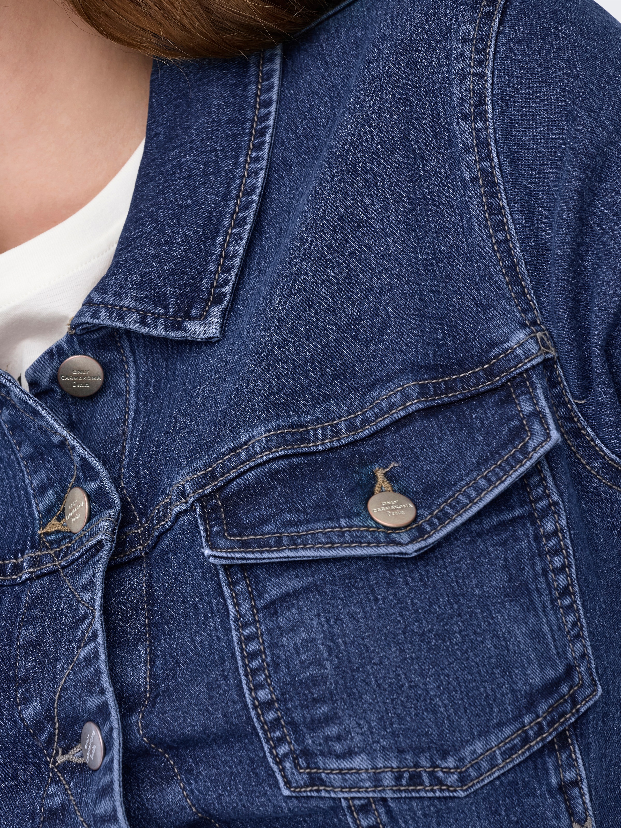 Thumbnail - ONLY CARMAKOMA Jeansjacke "CARWESPA LS DBD JACKET DNM"