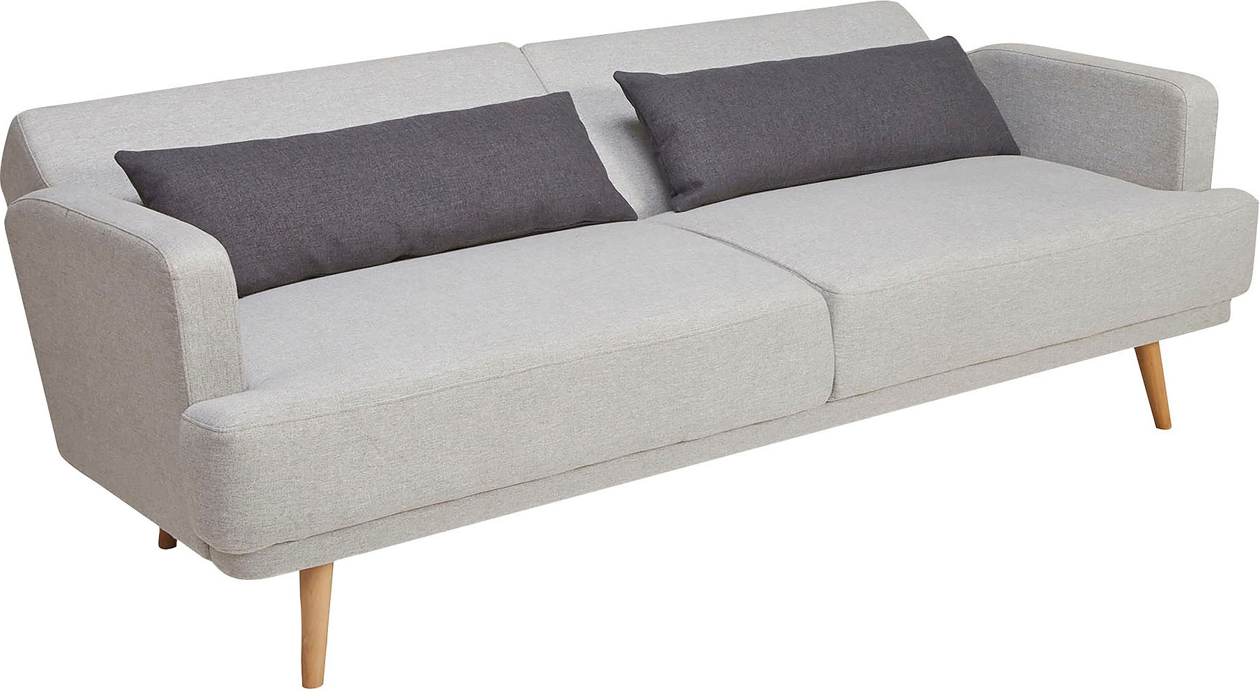 SalesFever Schlafsofa »Malmö, 2,5-Sitzer, Sofa inkl. Zierkissen«, mit Schlaffunktion, Breite 214 cm