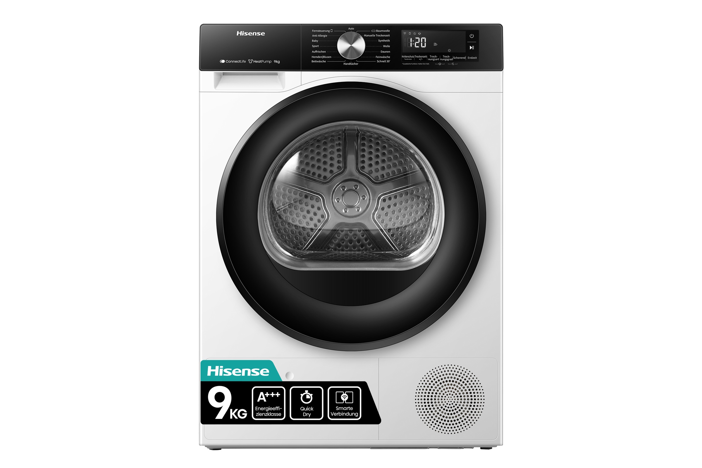 Hisense Wärmepumpentrockner "DH3S902B" 9 9kg Fassungsvermögen günstig online kaufen