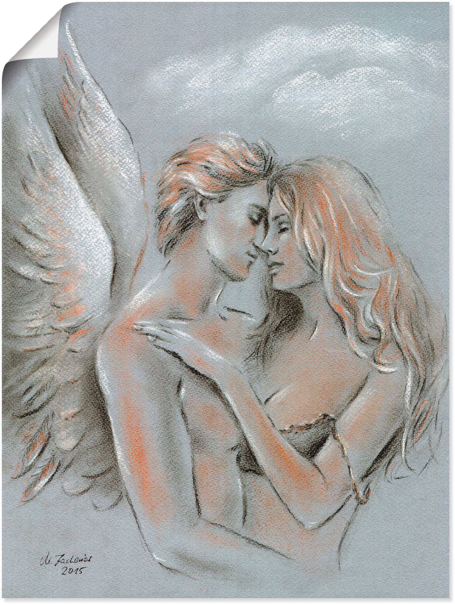 Artland Wandbild "Engel auf Erden" klassische Fantasie 1 Stk. tlg. als Lein günstig online kaufen