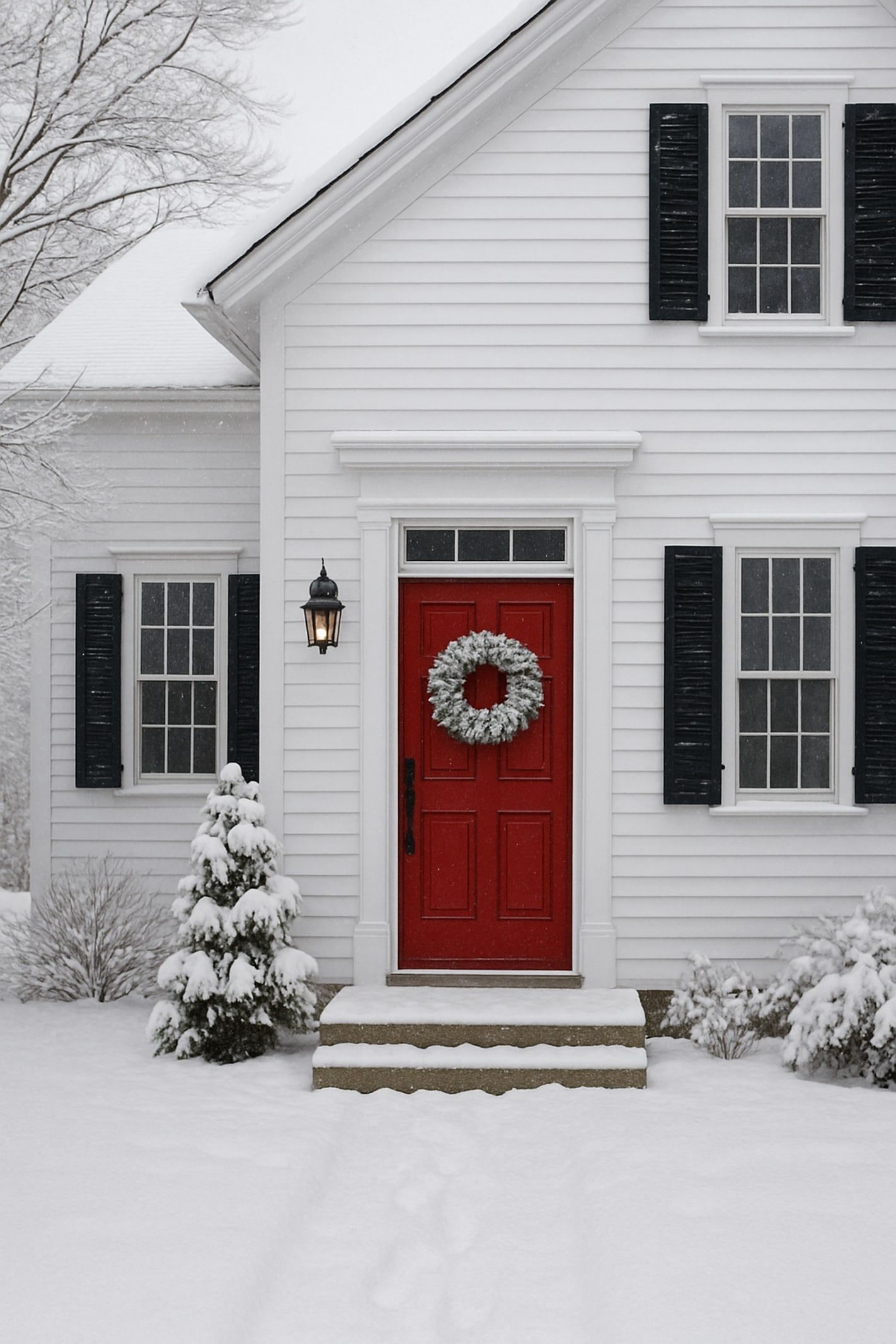 I.GE.A. Kunstkranz »Tannenkranz« Adventskranz künstlich mit Schnee Weihnachtskranz Türkranz Deko