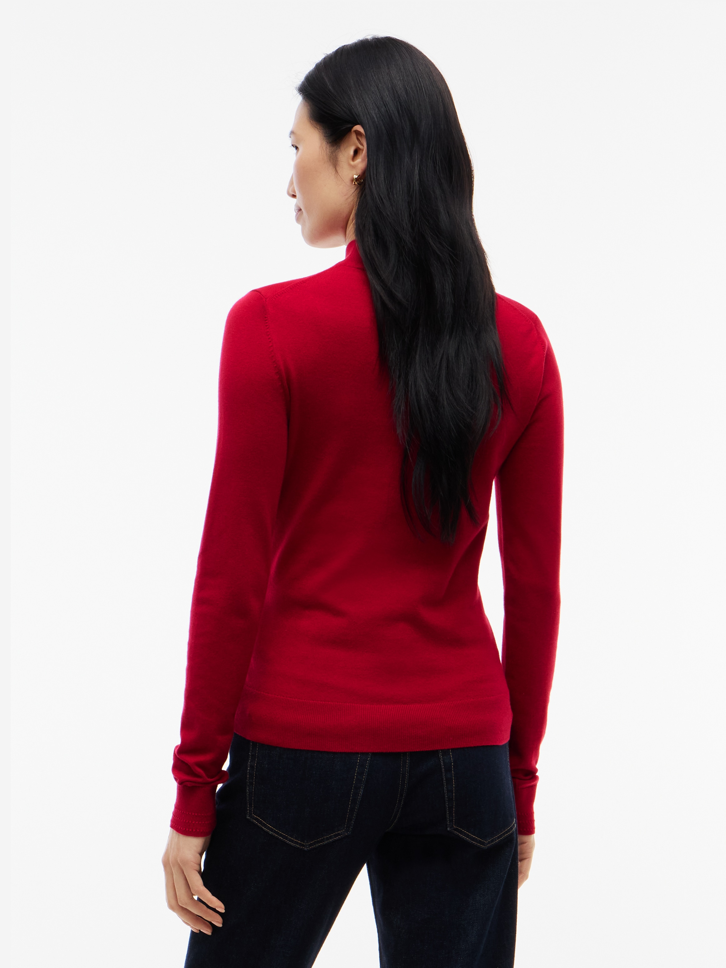 Tommy Hilfiger Strickpullover »COTTON JERSEY SLIM MK-NK SWT« Baumwollmischung, slim fit