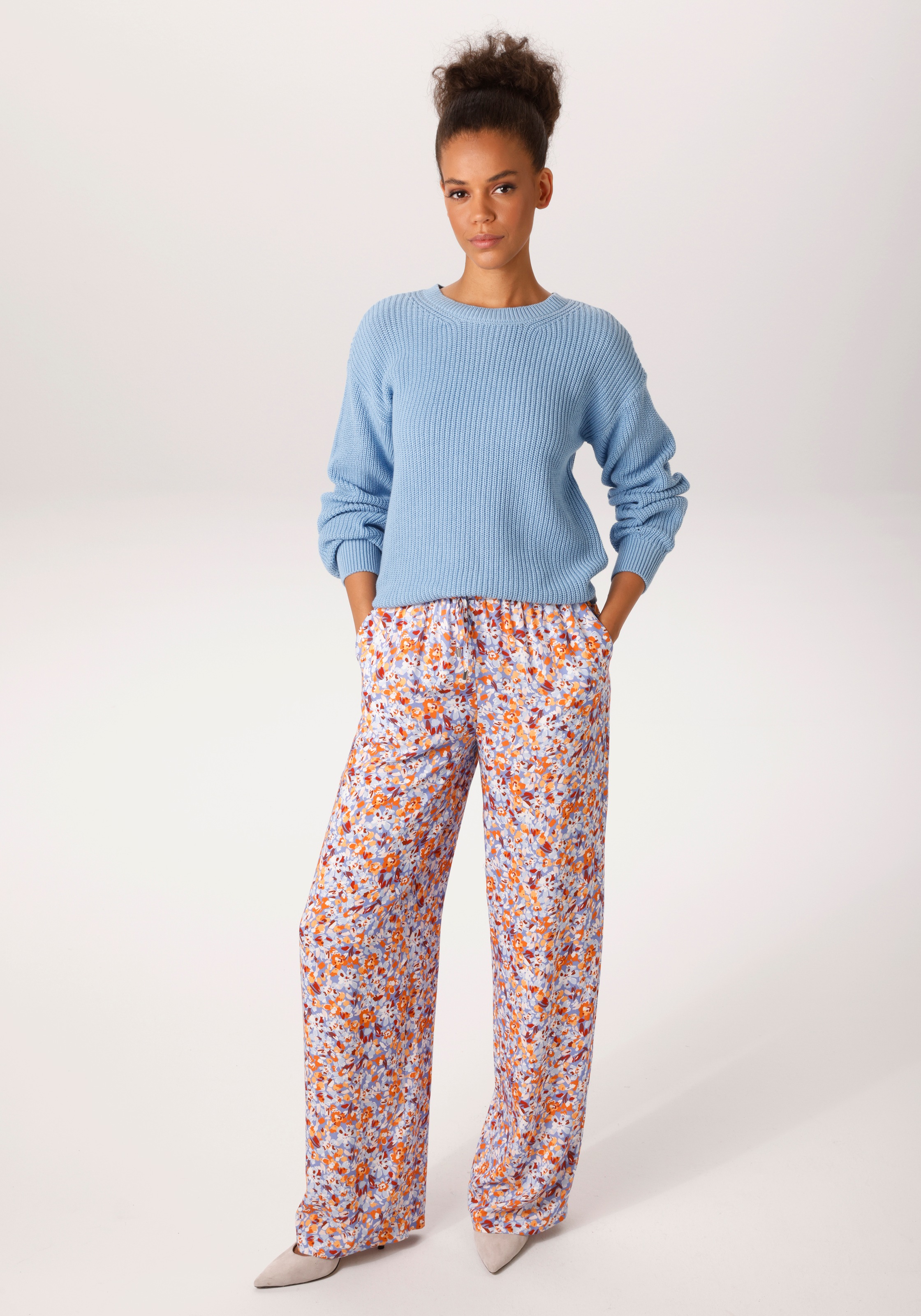 Aniston Casual Slip-on Trousers Multicolor Size 44 3