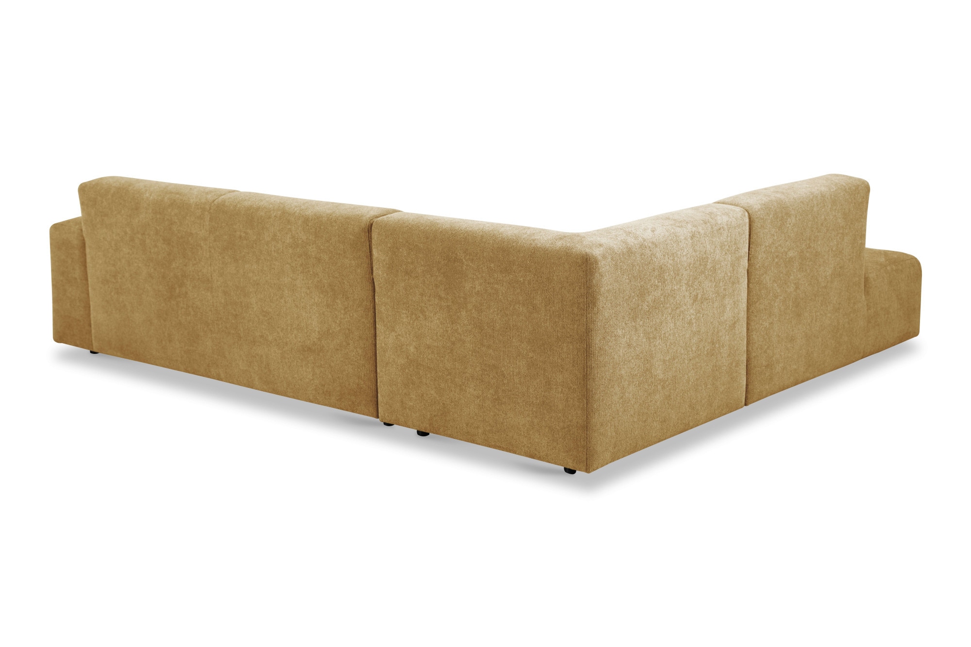 andas Ecksofa »Linkka, Breite 282 cm«, L-Form, in einem weichen Chenille-Stoff, mit Wellenunterfederung