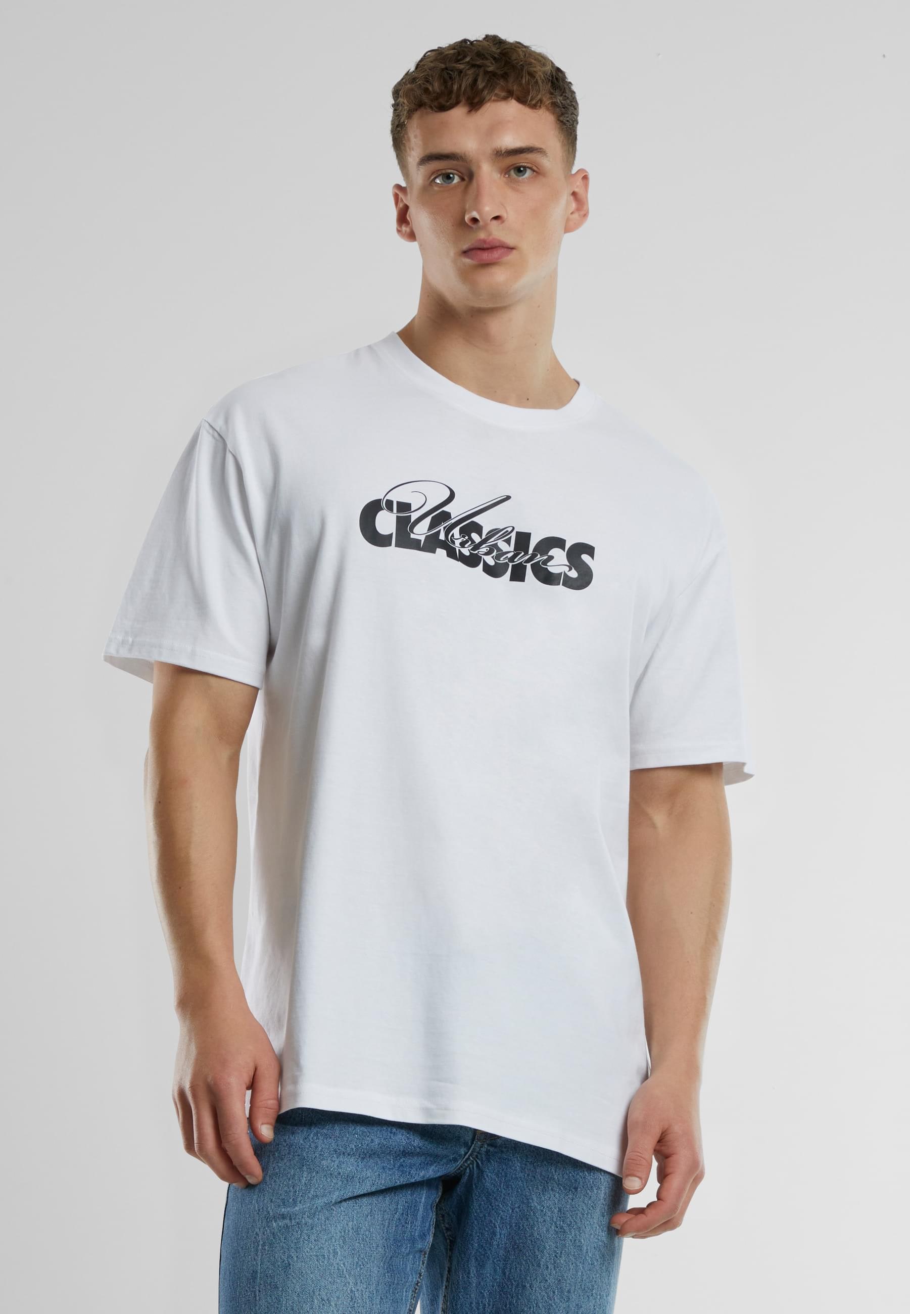 URBAN CLASSICS T-Shirt »Urban Classics UC Cursive Bold Logo Heavy Oversized Tee«, (1 tlg.)