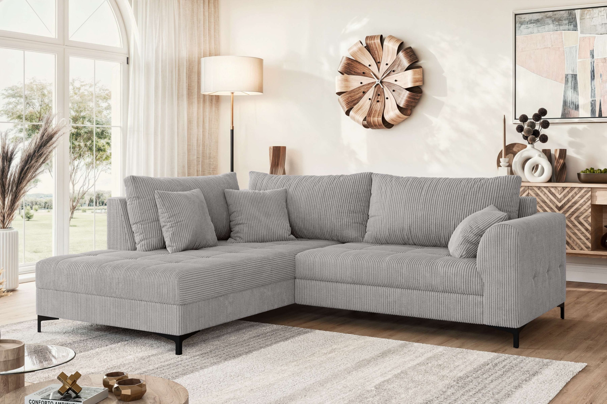 OTTO home Ecksofa "LEEVKE Design-Sofa mit Ottomane rechts/links bestellbar, günstig online kaufen