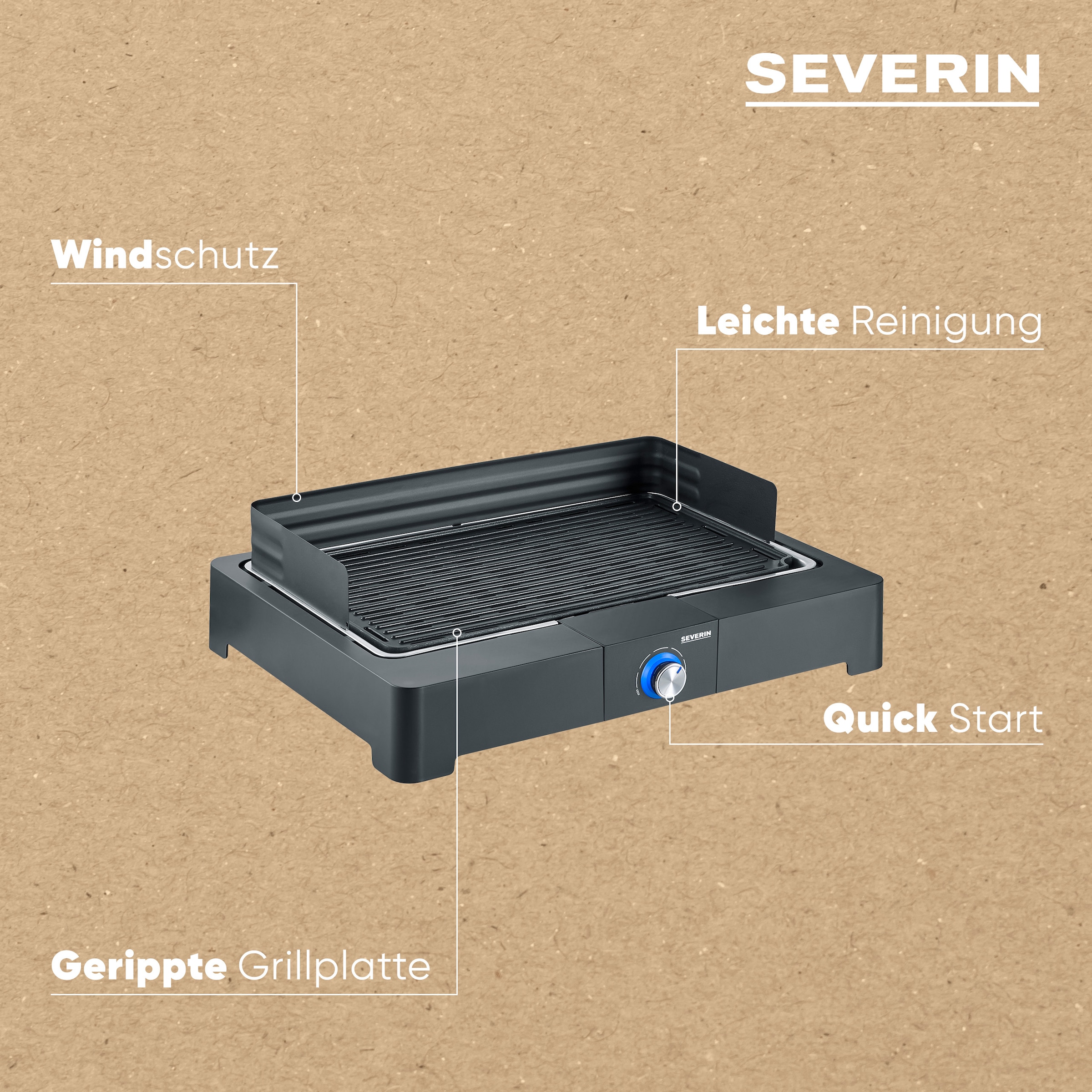 Severin Tischgrill »PG 8567«, 2200 W, Elektrogrill mit Platte