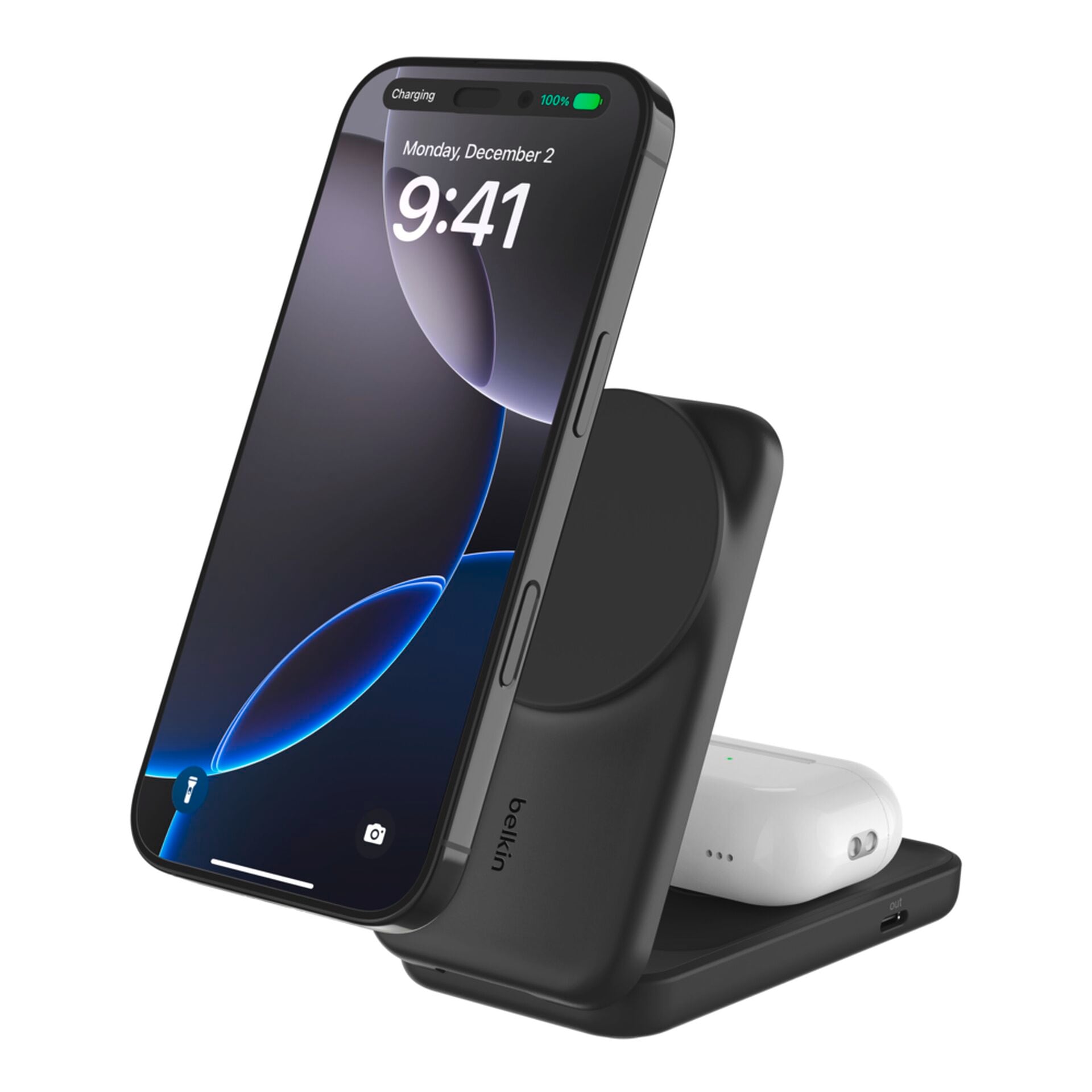 Belkin Wireless Charger »UltraCharge Faltbare magnetische 2-in-1-Ladestation mit Qi2 25W«