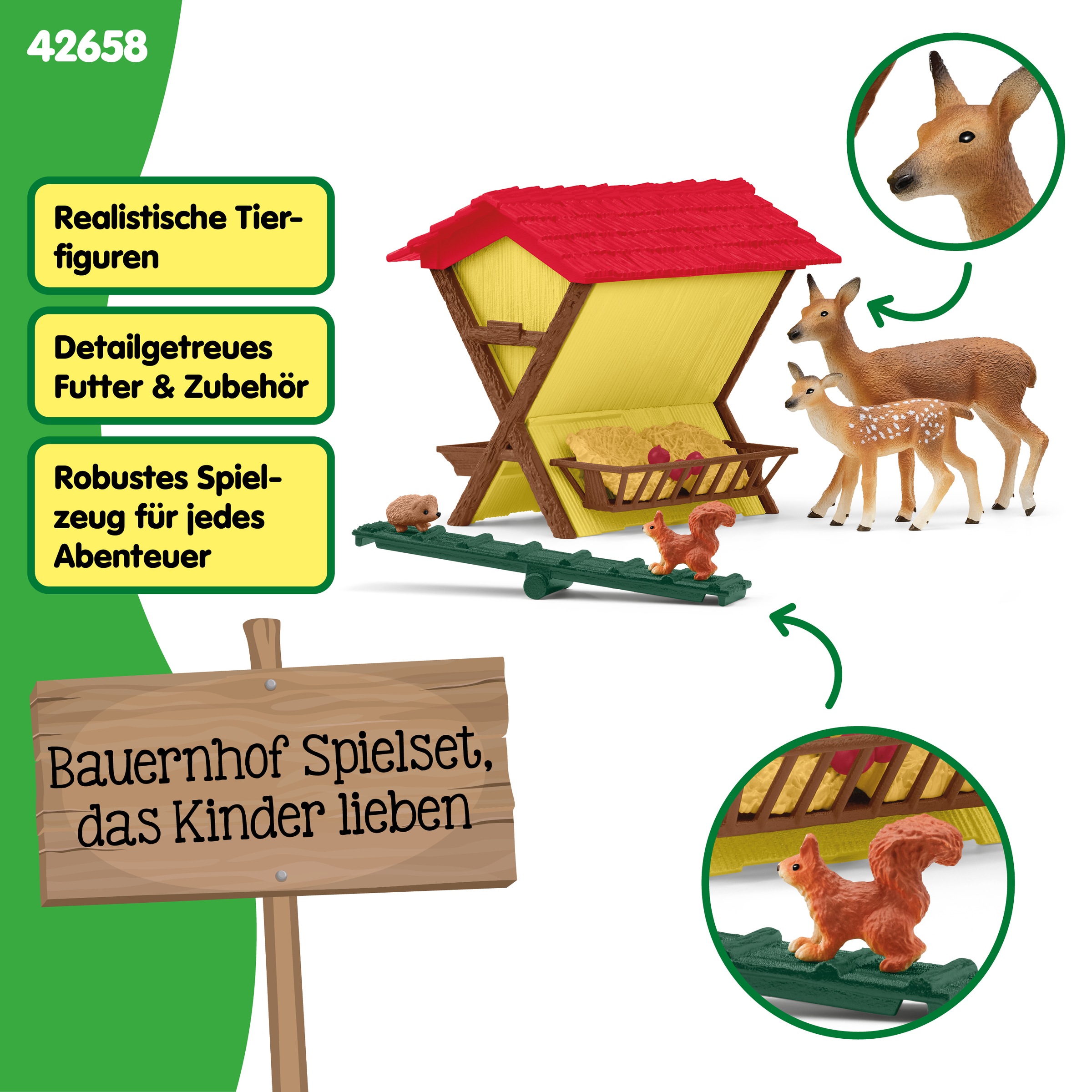 Schleich® Spielwelt »FARM WORLD, Fütterung der Waldtiere (42658)«