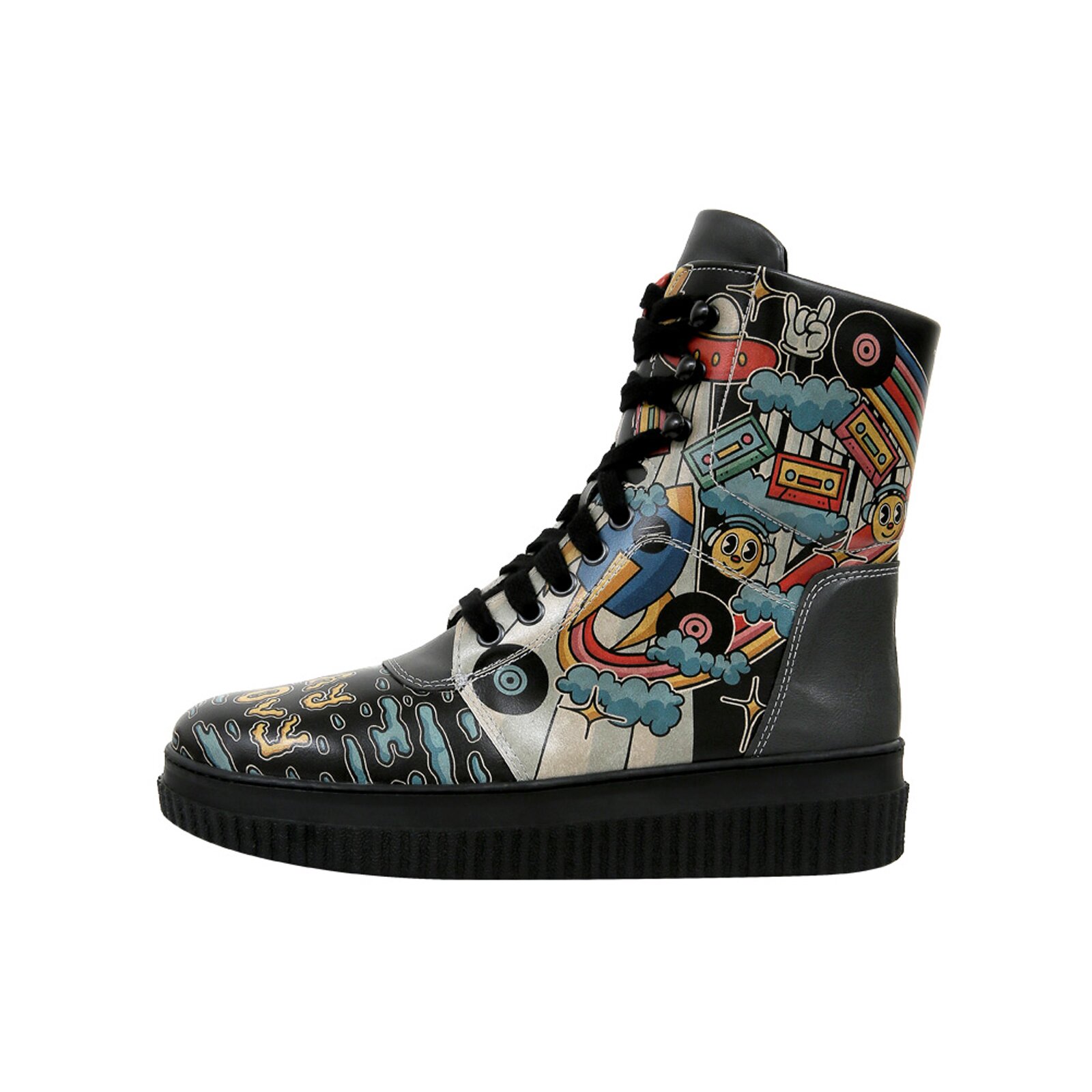 DOGO "Future High Top Boots Stay Groovy Damen Stiefeletten" Handgefertigt