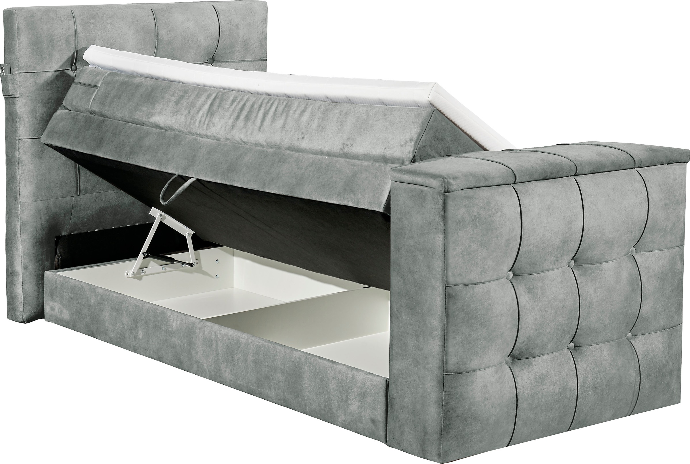 set one by Musterring Boxspringbett »Richmond«, mit Duo-Matratze (H2/H3), versenkbarer TV-Halterung (bis 40 Zoll) und Fernbedienung. Wahlweise mit/ohne Bettkasten
