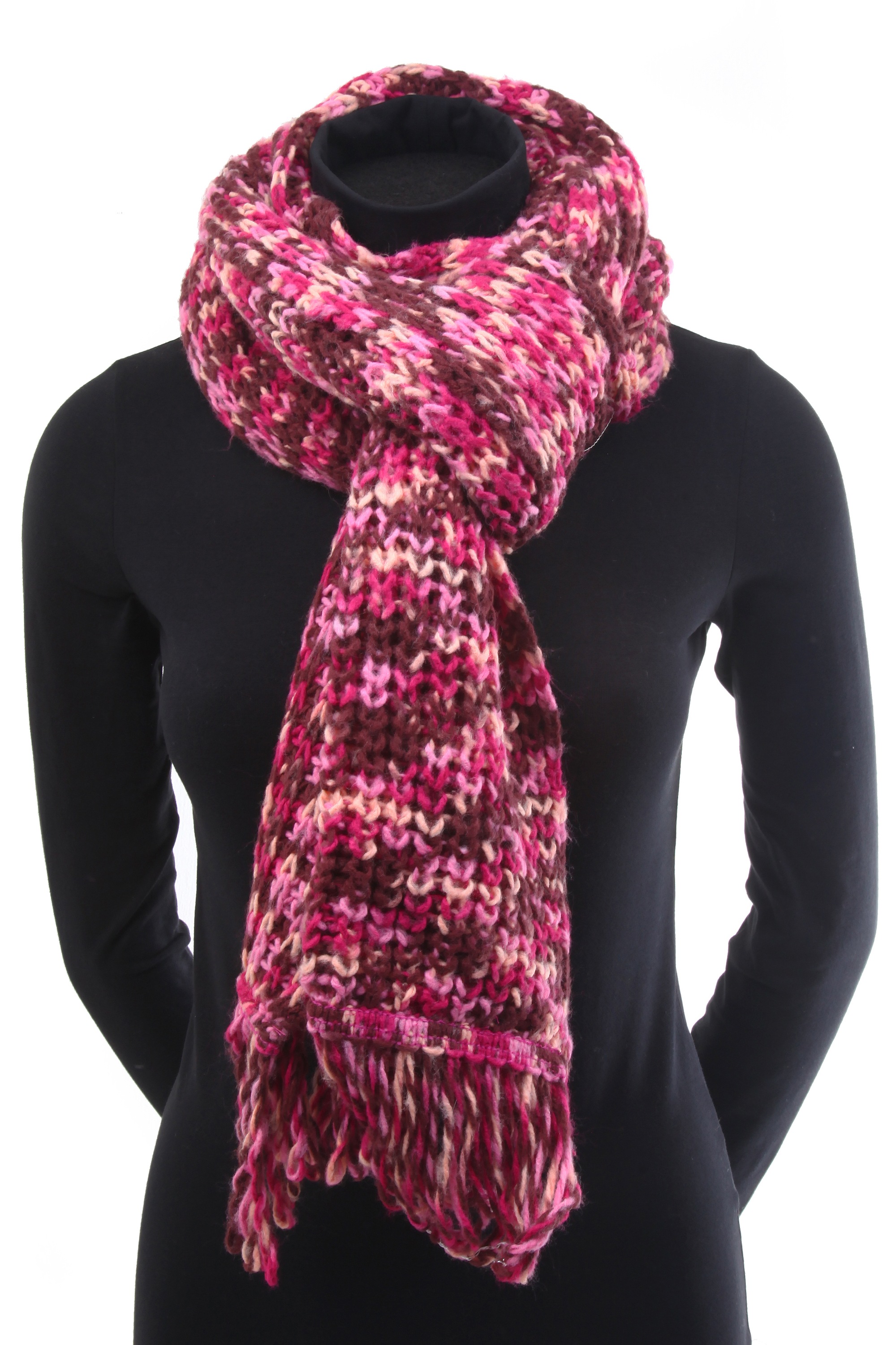 COLLEZIONE ALESSANDRO Wollschal "Lanea", 1 Stk. grob gestrickt mit Fransen günstig online kaufen