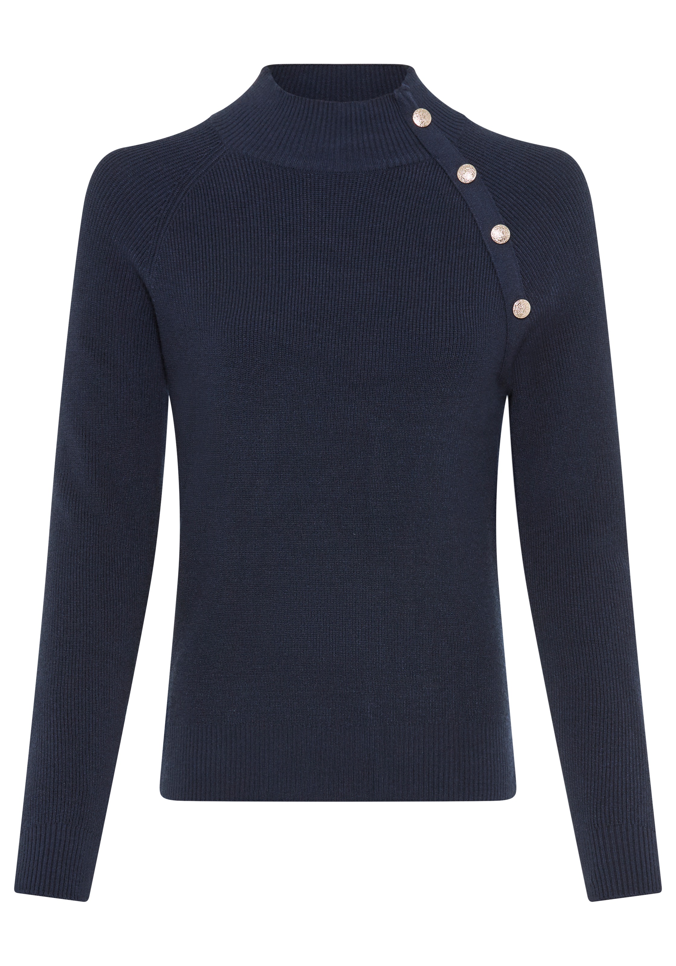 Laura Scott Strickpullover, mit Knopfdetail und Stehkragen