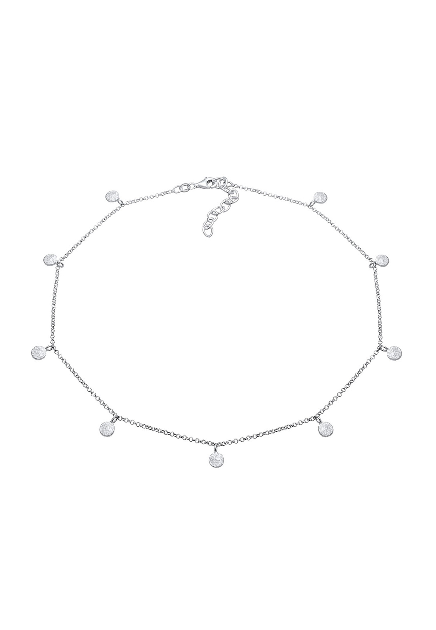 Elli Collier »Choker Plättchen Coins Matt 925 Silber«