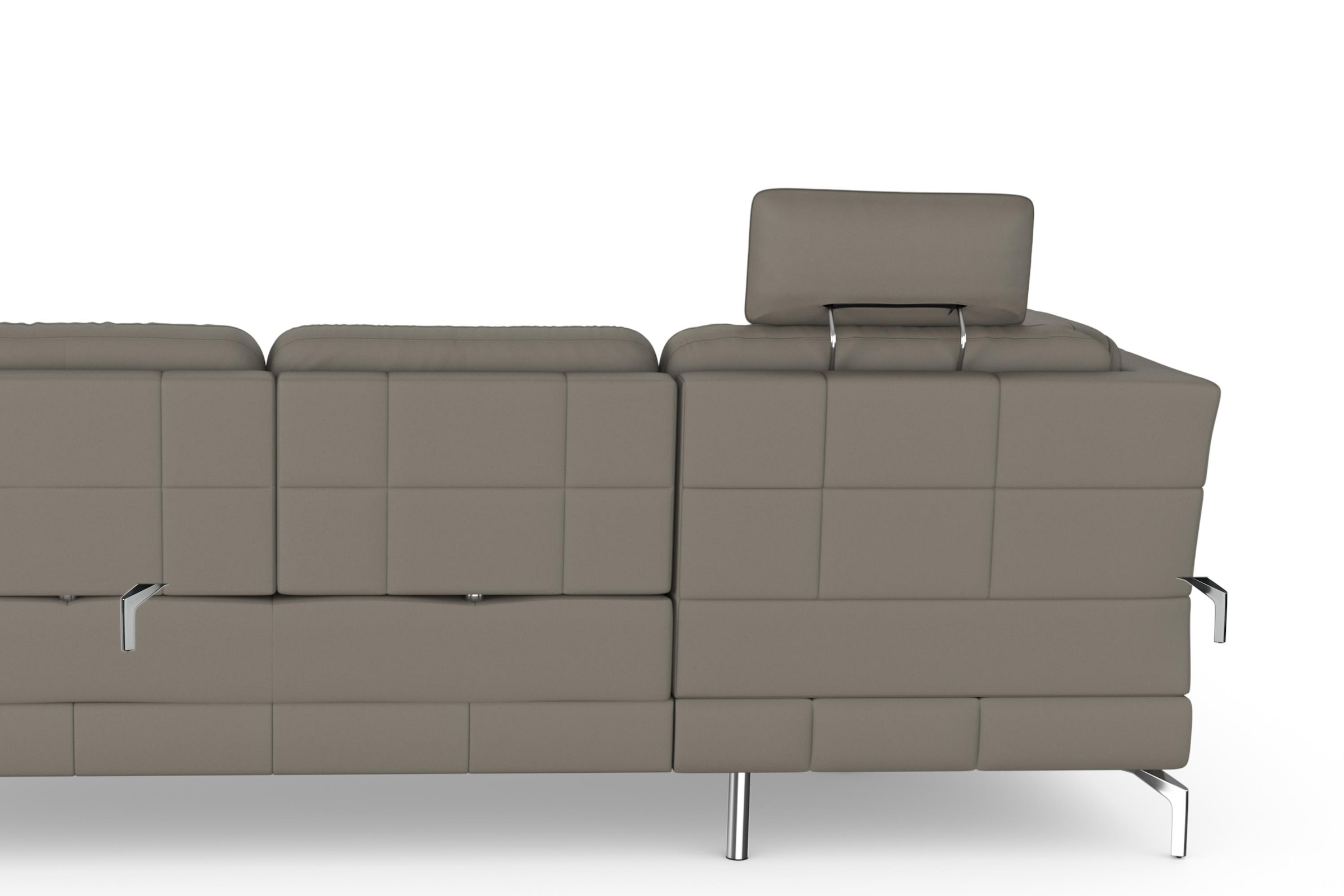 sit&more Ecksofa »Bendigo L-Form«, inklusive Sitztiefenverstellung, Bodenfreiheit 15 cm, in 2 Fußfarben