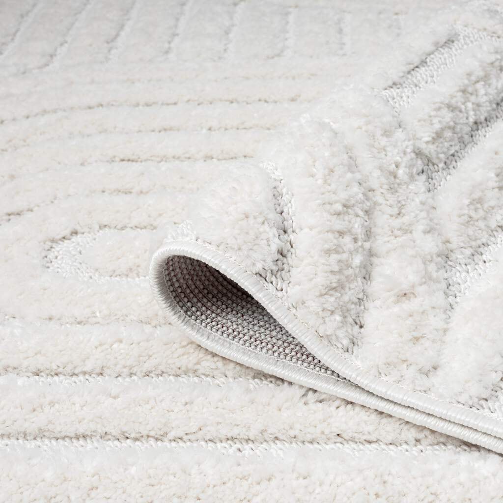 Carpet City Hochflor-Teppich »FOCUS765«, rund, Boho-Teppich, Hochtief-Muster/ 3D-Effekt, für Wohnzimmer, Schlafzimmer
