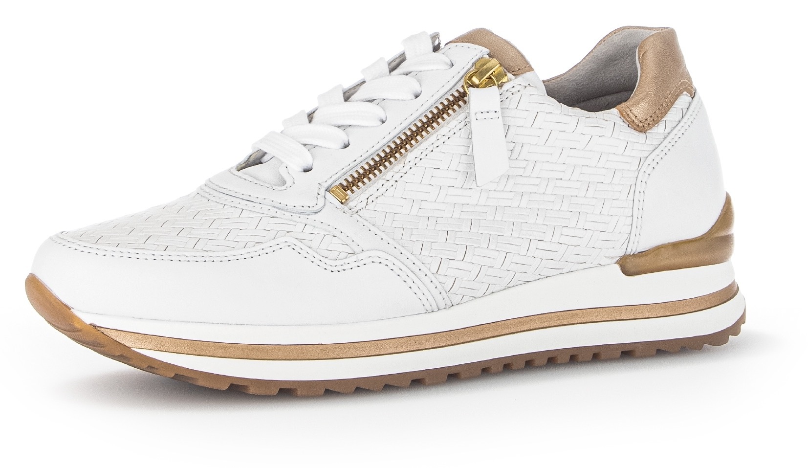 Gabor "TURIN", Freizeitschuh, Halbschuh, Schnürschuh mit schönen Metallic-D günstig online kaufen