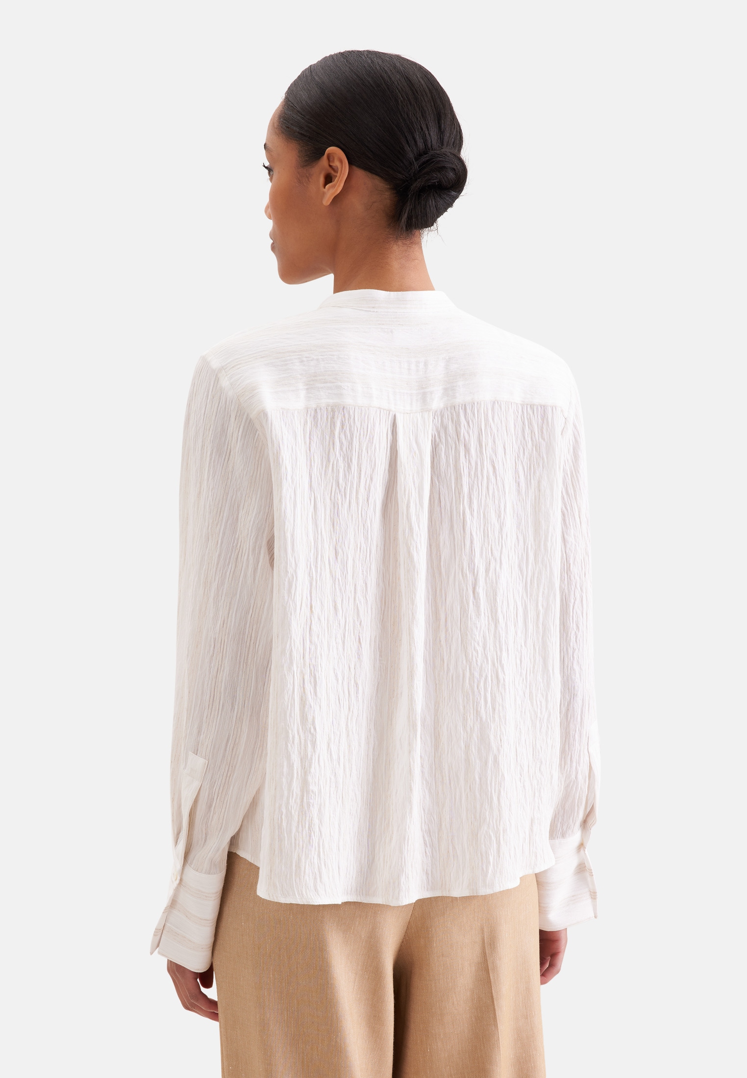 seidensticker Klassische Bluse 1/1 Rundhals Gestreift